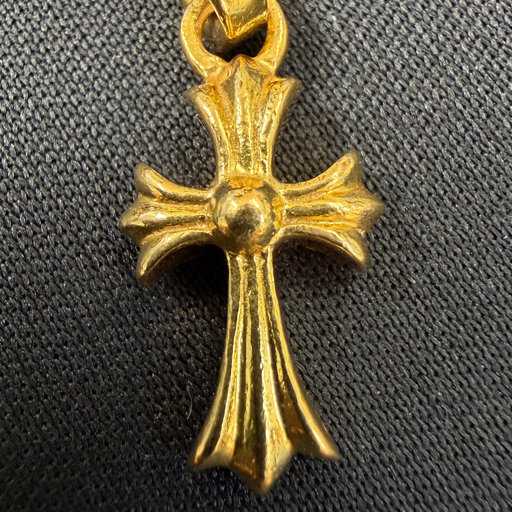 CHROME HEARTS 22K Baby Fat Cross Pave Diamond Pendant Top クロムハーツ 22K ベビーファット クロス パヴェダイヤモンド ペンダントトップ