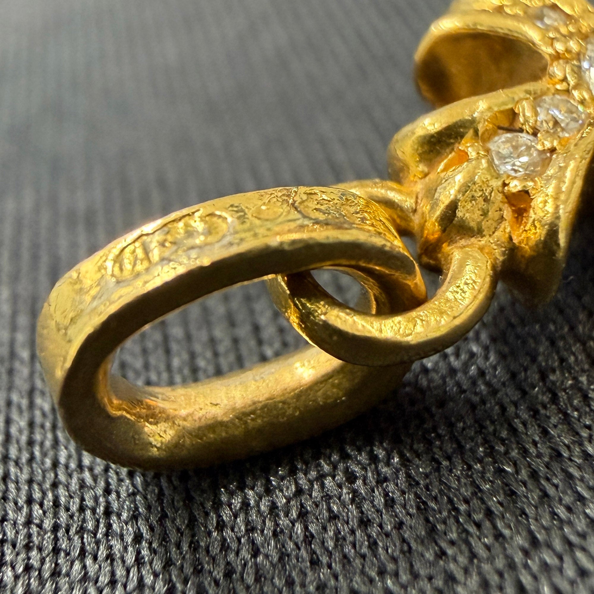 CHROME HEARTS 22K Baby Fat Cross Pave Diamond Pendant Top クロムハーツ 22K ベビーファット クロス パヴェダイヤモンド ペンダントトップ
