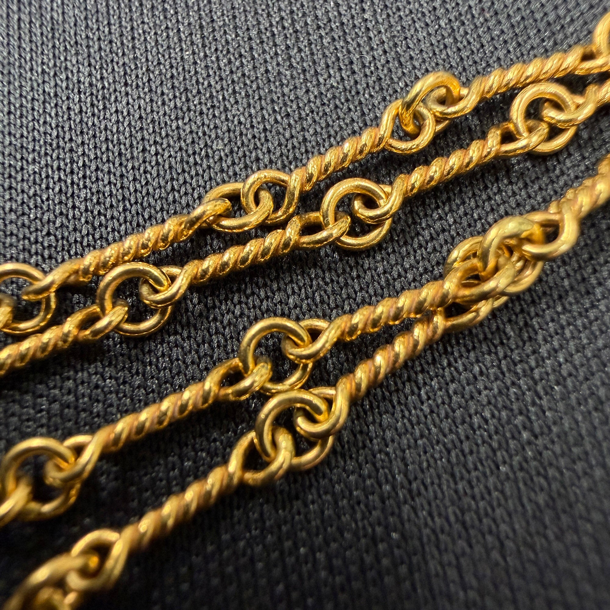 CHROME HEARTS 22K Twist Chain Necklace Size 16 Inch クロムハーツ 22K ツイストチェーン ネックレス サイズ16インチ