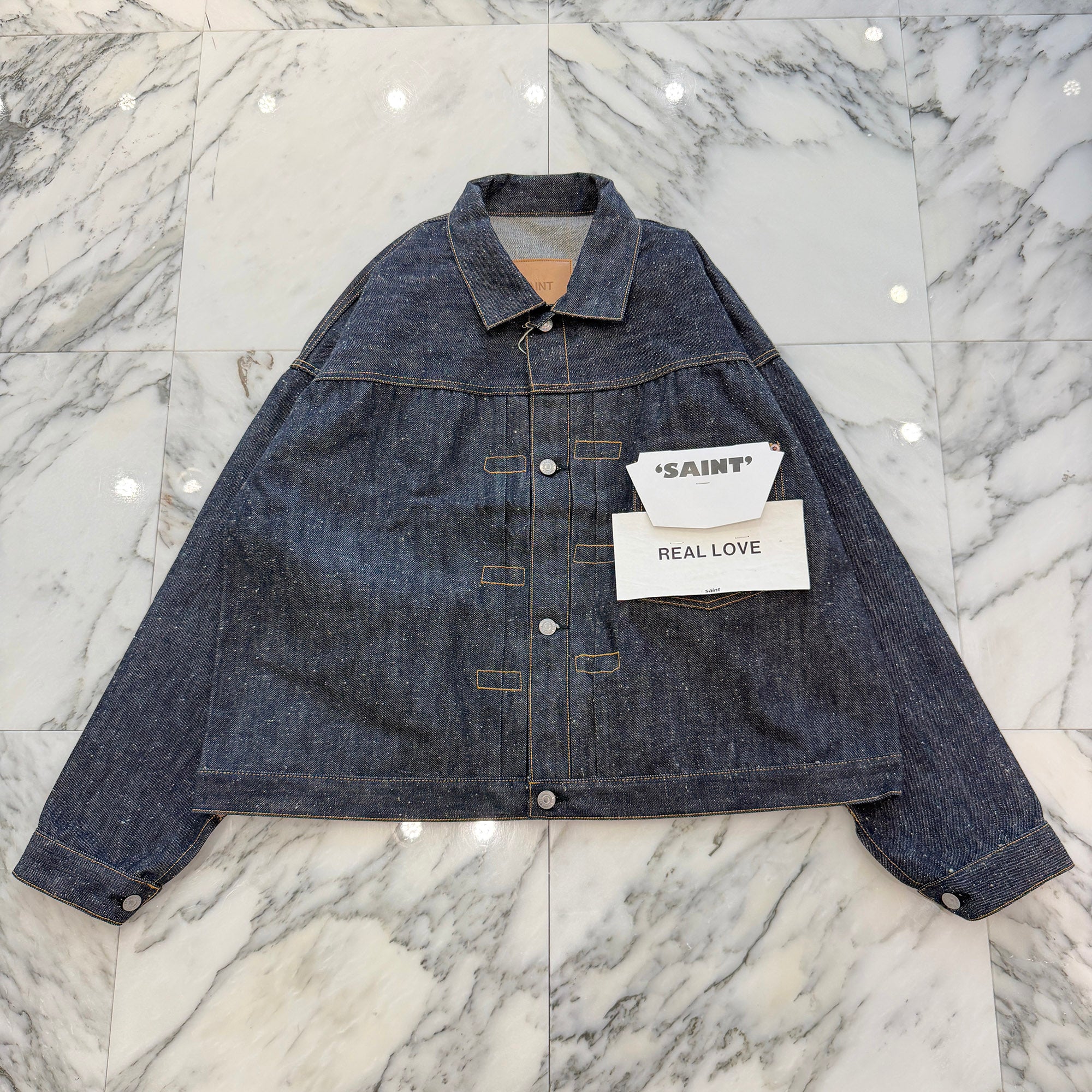 SAINT Mxxxxxx × BerBerJin 2026SS Rigid Denim Jacket SM-MK8-0000-C45 Size 50 セントマイケル×ベルベルジン リジッドデニムジャケット サイズ50