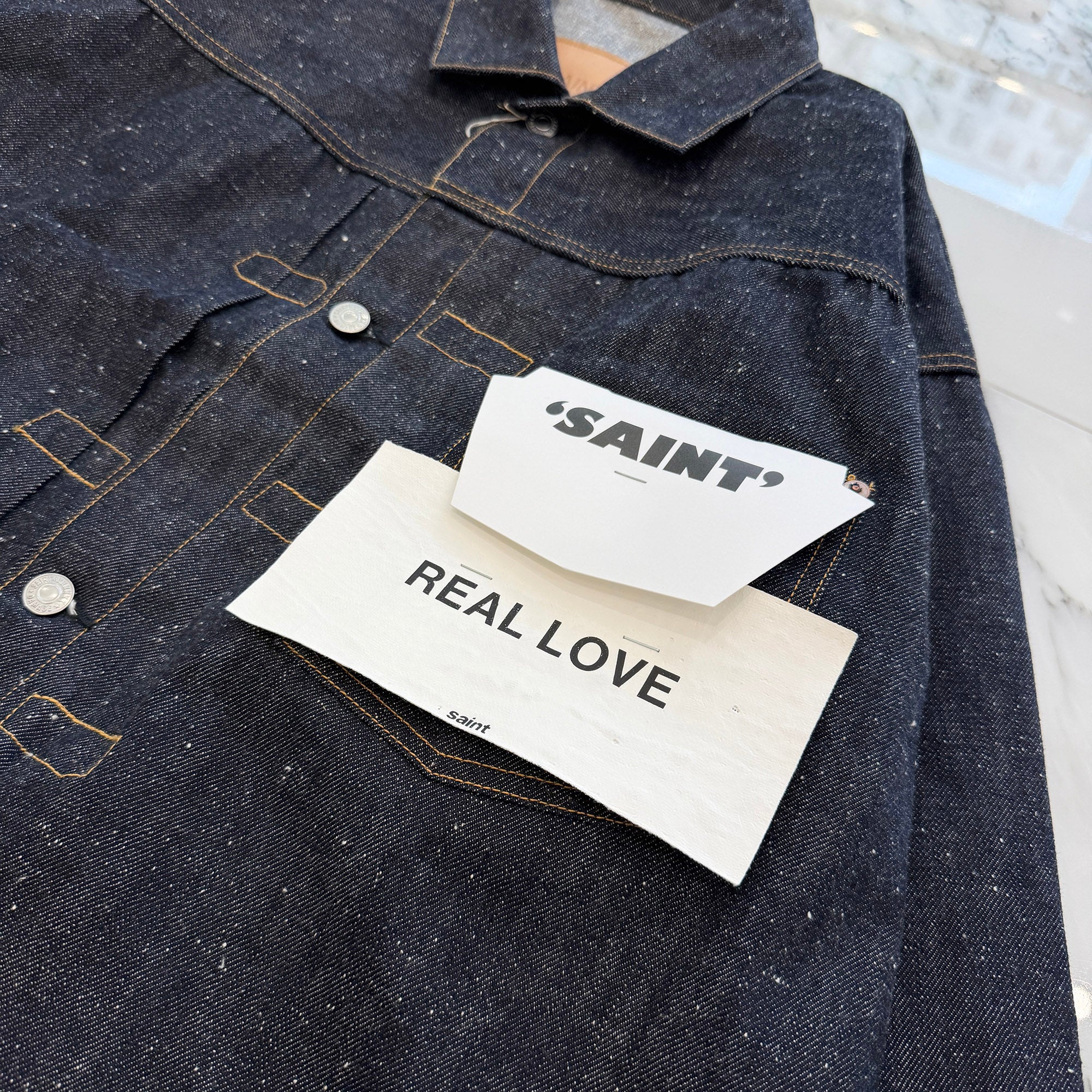 SAINT Mxxxxxx × BerBerJin 2026SS Rigid Denim Jacket SM-MK8-0000-C45 Size 50 セントマイケル×ベルベルジン リジッドデニムジャケット サイズ50
