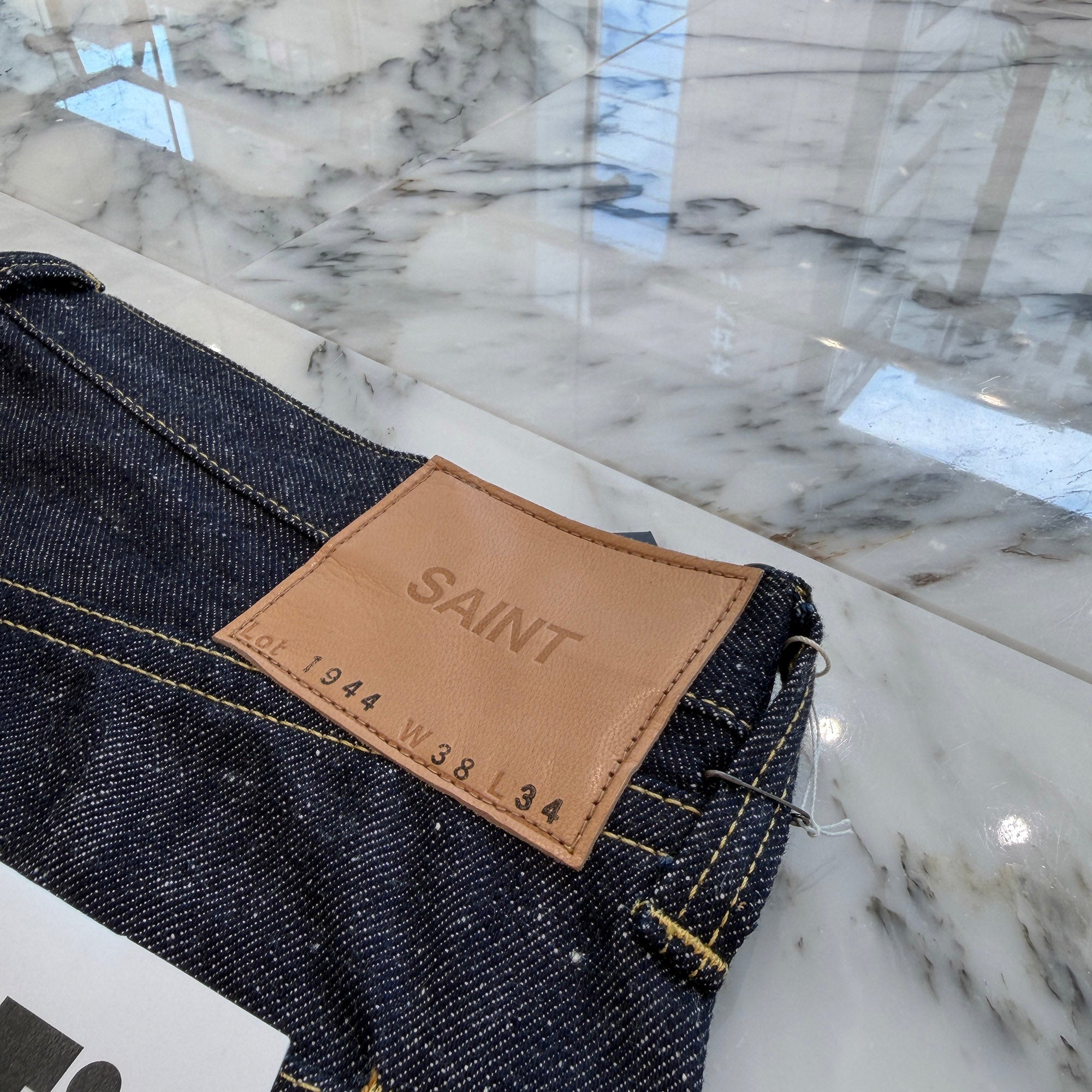 SAINT Mxxxxxx × BerBerJin 2026SS Rigid Denim Pants SM-MK8-0000-C46 Size 38 セントマイケル×ベルベルジン リジッドデニムパンツ サイズ38