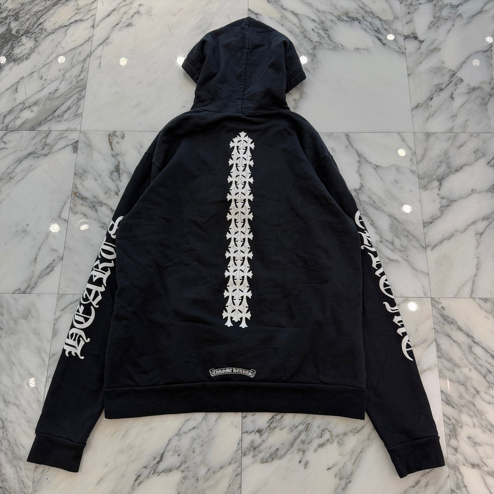 CHROME HEARTS Cross Tire Track Pullover Hoodie Size M クロムハーツ クロス タイヤトラック プルオーバーフーディー サイズM