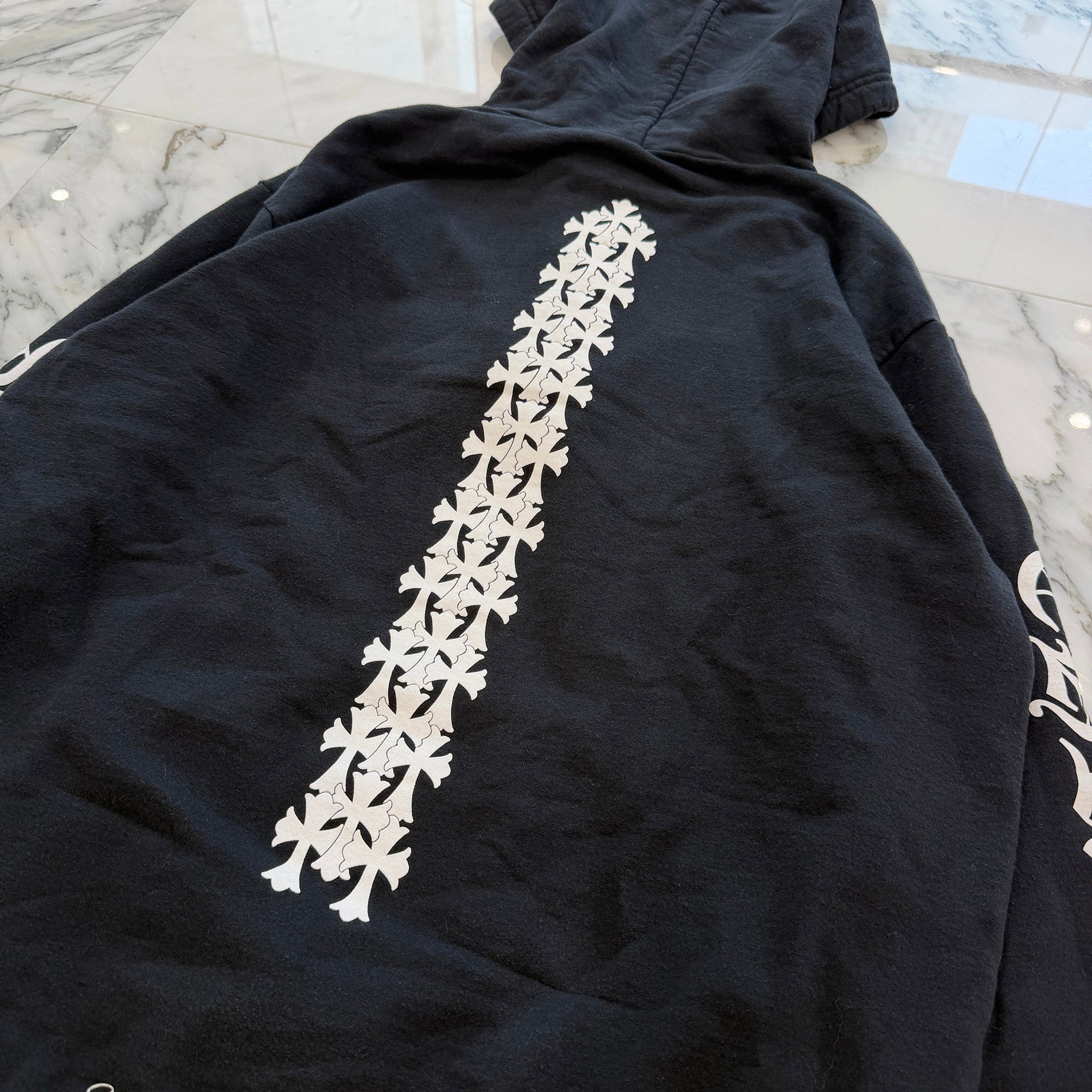 CHROME HEARTS Cross Tire Track Pullover Hoodie Size M クロムハーツ クロス タイヤトラック プルオーバーフーディー サイズM