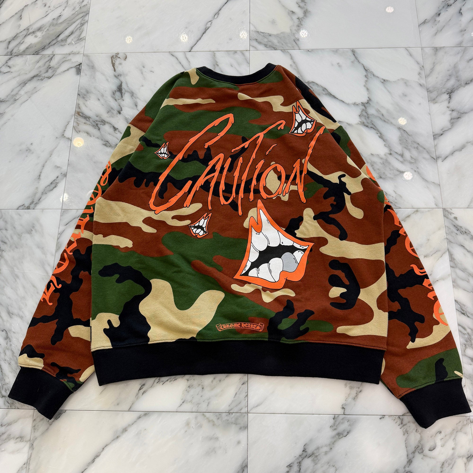 CHROME HEARTS × MATTY BOY 2022SS PPO CAUTION SWTSHRT Size XL クロムハーツ × マッティボーイ コーションスウェットシャツ サイズXL