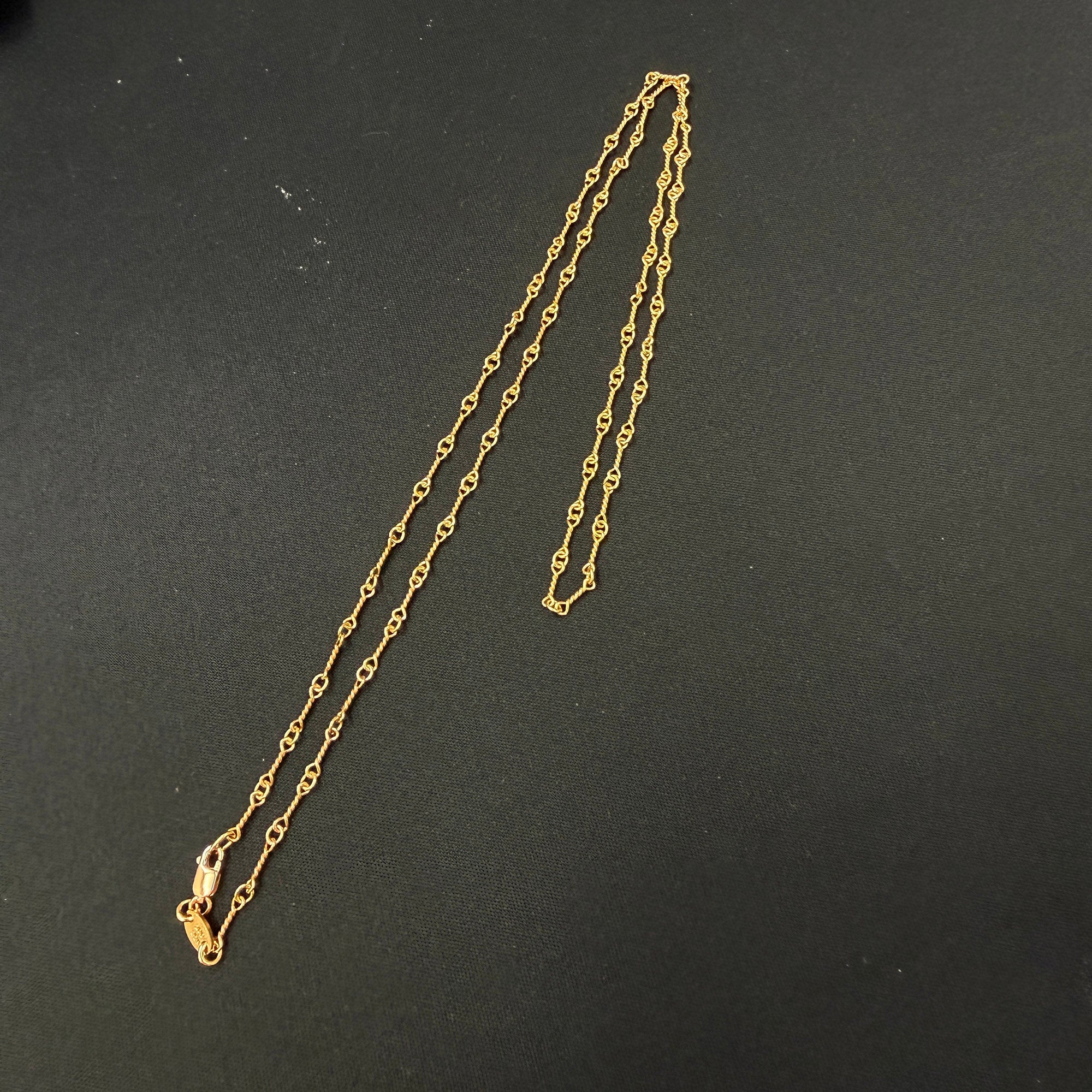 CHROME HEARTS 22K Twist Chain Necklace Size 24 Inch クロムハーツ 22K ツイストチェーン ネックレス サイズ 24インチ