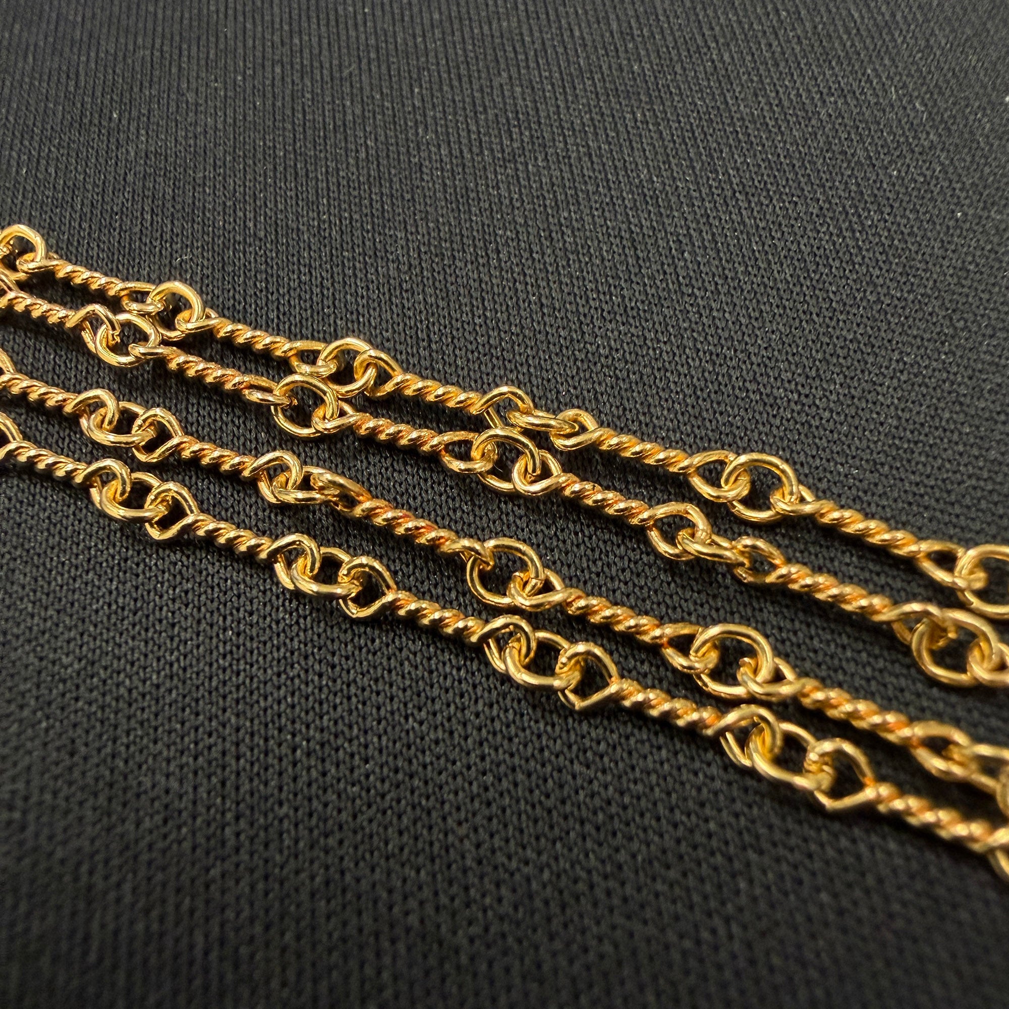 CHROME HEARTS 22K Twist Chain Necklace Size 24 Inch クロムハーツ 22K ツイストチェーン ネックレス サイズ 24インチ