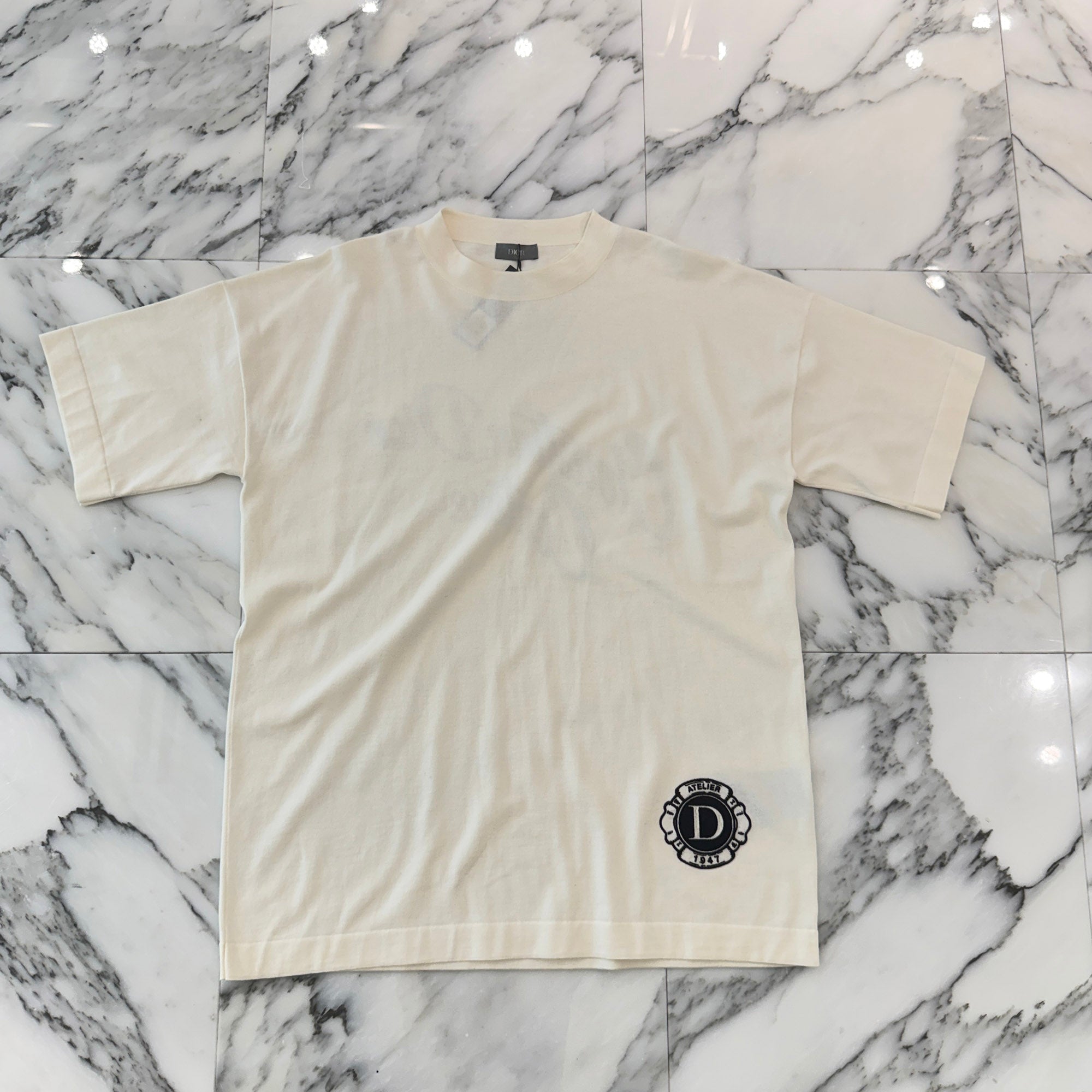 DIOR 2024SS Atelier Flocking Logo Print Tee 483M648AT823 Size S ディオール アトリエ フロッキーロゴ プリントTシャツ サイズS