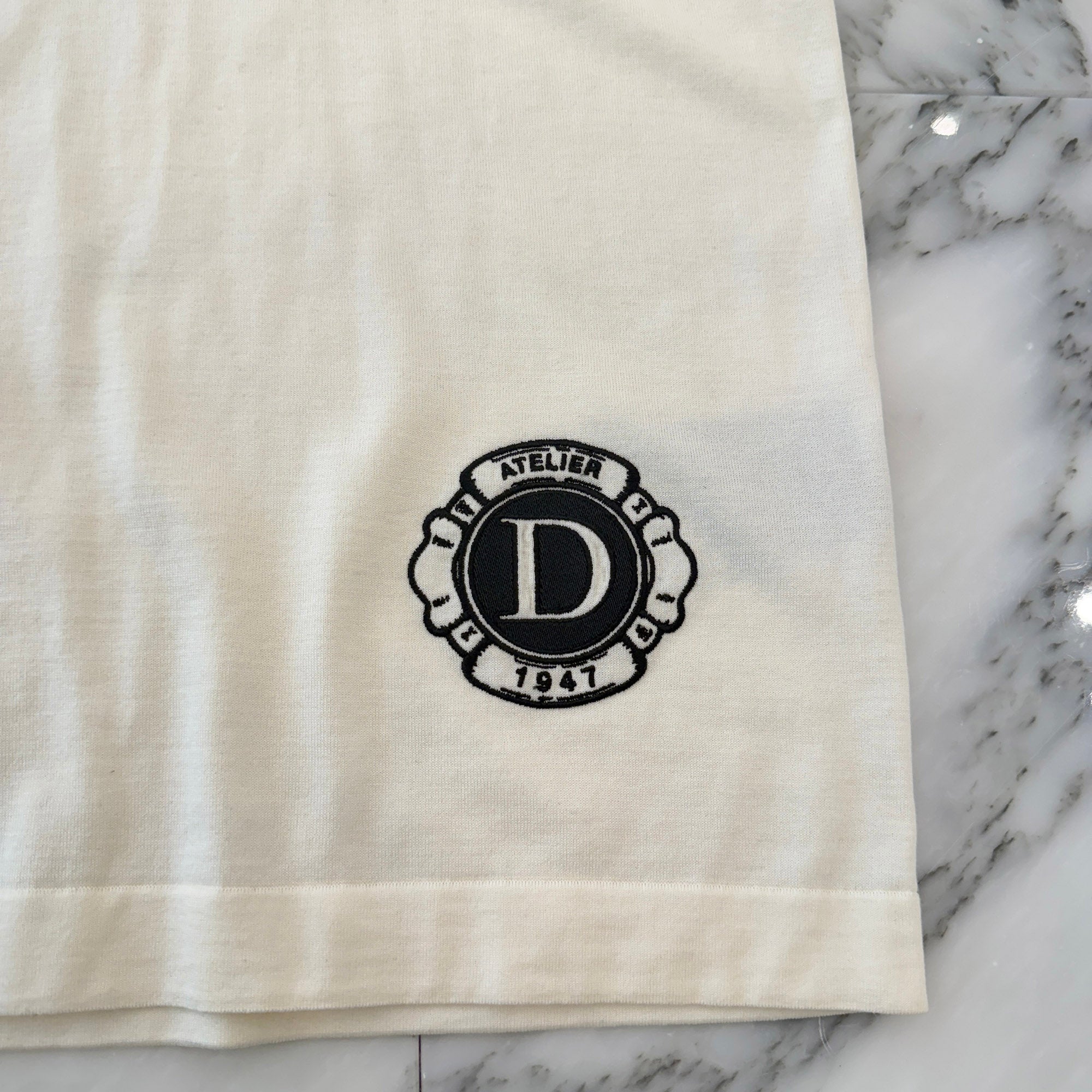 DIOR 2024SS Atelier Flocking Logo Print Tee 483M648AT823 Size S ディオール アトリエ フロッキーロゴ プリントTシャツ サイズS
