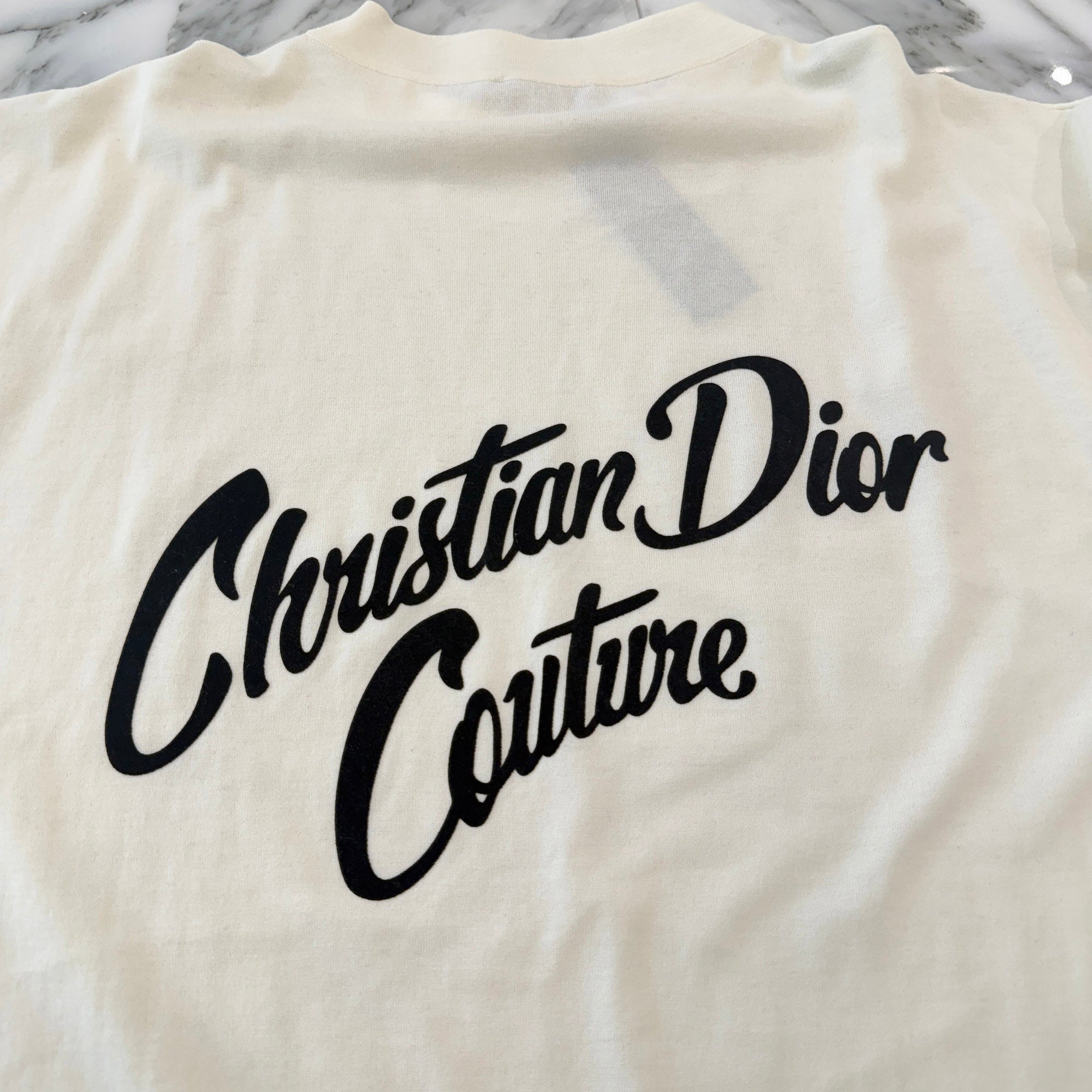 DIOR 2024SS Atelier Flocking Logo Print Tee 483M648AT823 Size S ディオール アトリエ フロッキーロゴ プリントTシャツ サイズS