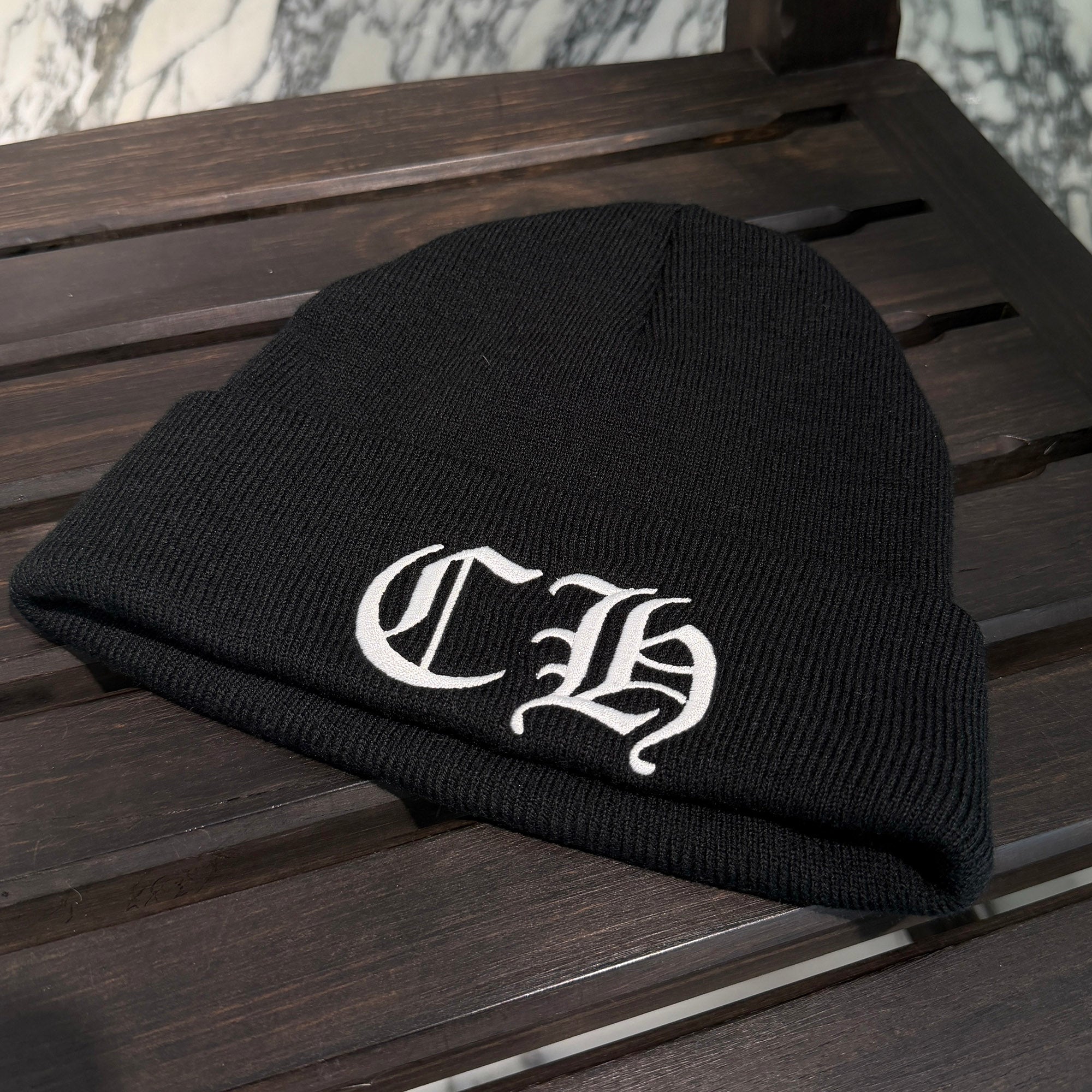 クロムハーツ　CHROME HEARTS CHロゴ刺繍ビーニー ニット 22cm CHROME HEARTS CH Logo Embroidery Beanie Size ONE SIZE (22cm