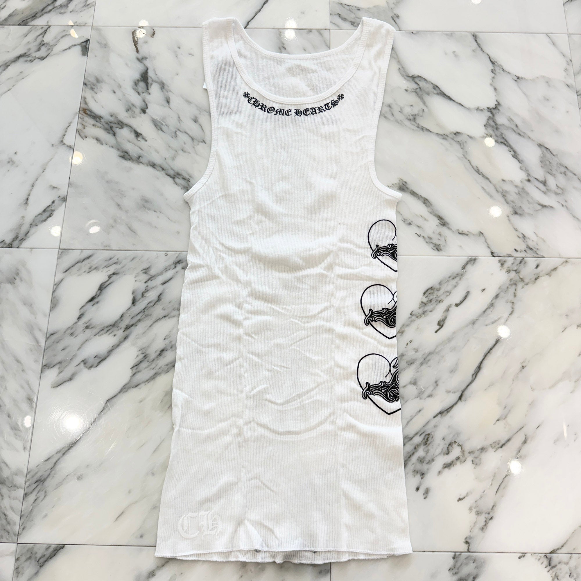 CHROME HEARTS Viny Heart "Love You" Rib Tank Top Size L クロムハーツ ヴィニーハート "ラブユー" リブ タンクトップ サイズL