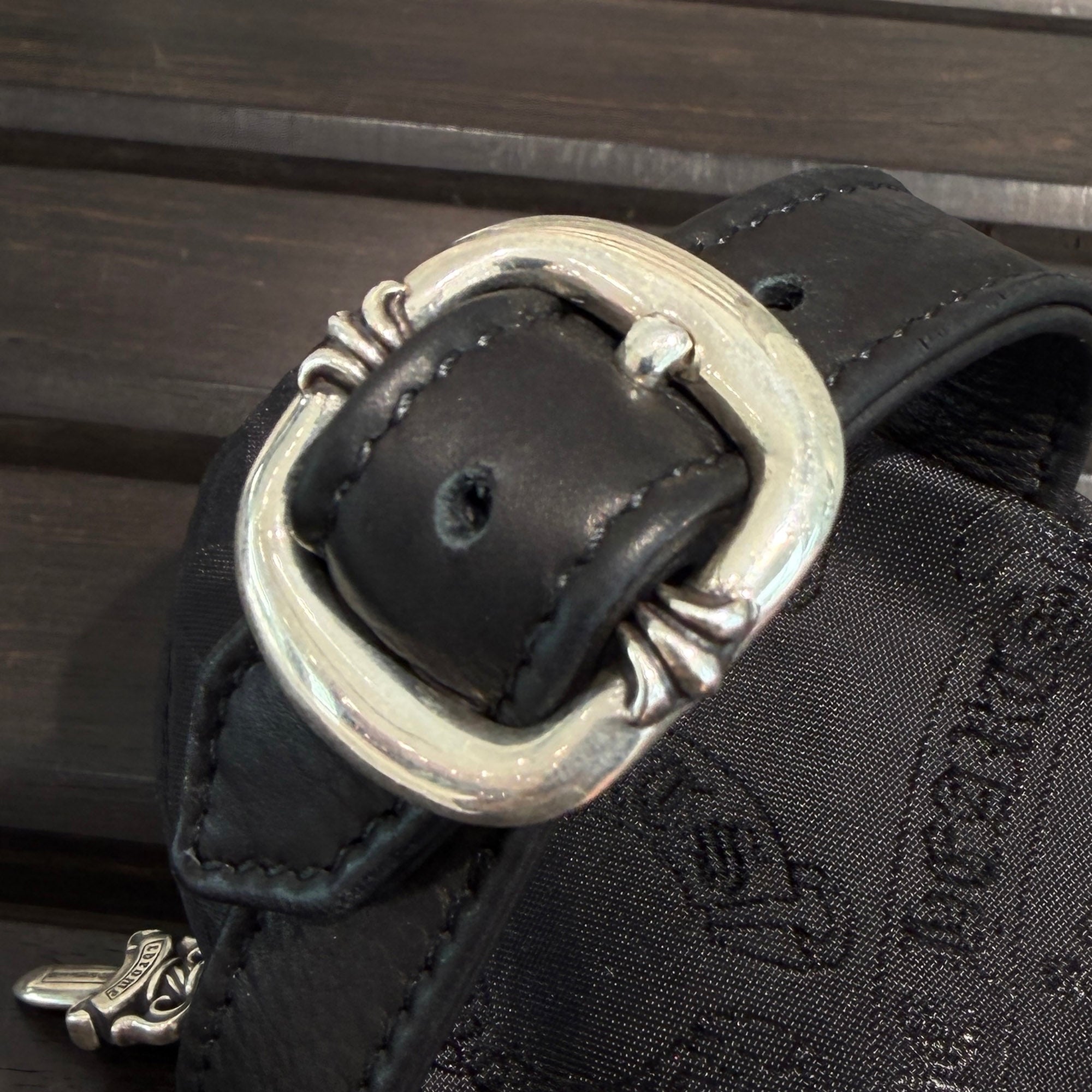 CHROME HEARTS Stencil Pattern Leather Wrist Bag クロムハーツ ステンシルパターン レザー リストバッグ