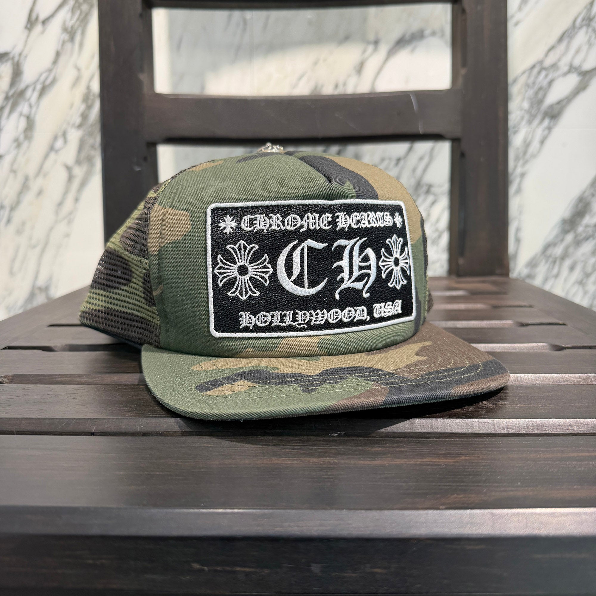 CHROME HEARTS Hollywood Limited Camo Mesh Trucker Cap Size ONE SIZE (51-61) クロムハーツ ハリウッド限定 カモメッシュ トラッカーキャップ サイズONE SIZE (51-61)