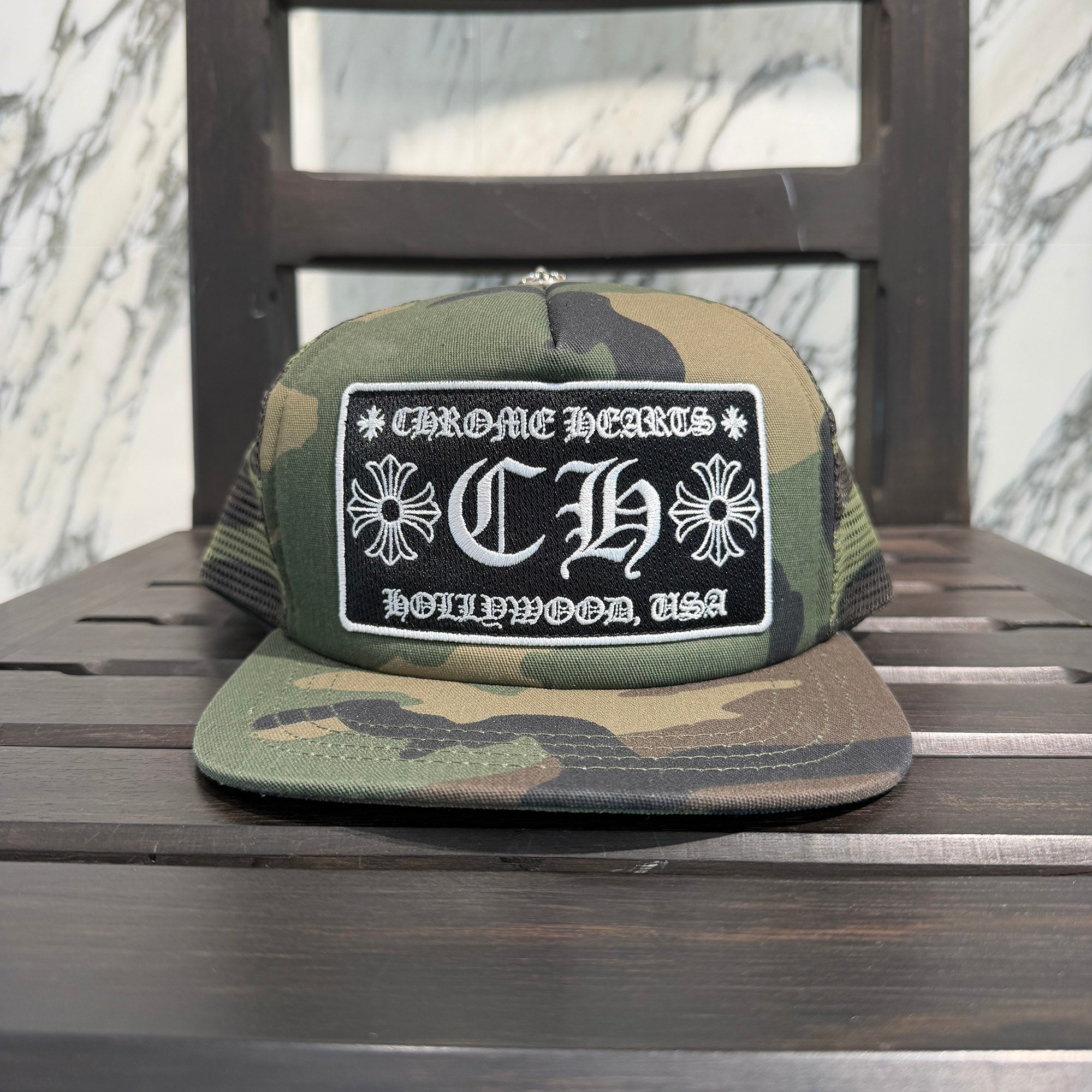 CHROME HEARTS Hollywood Limited Camo Mesh Trucker Cap Size ONE SIZE (51-61) クロムハーツ ハリウッド限定 カモメッシュ トラッカーキャップ サイズONE SIZE (51-61)