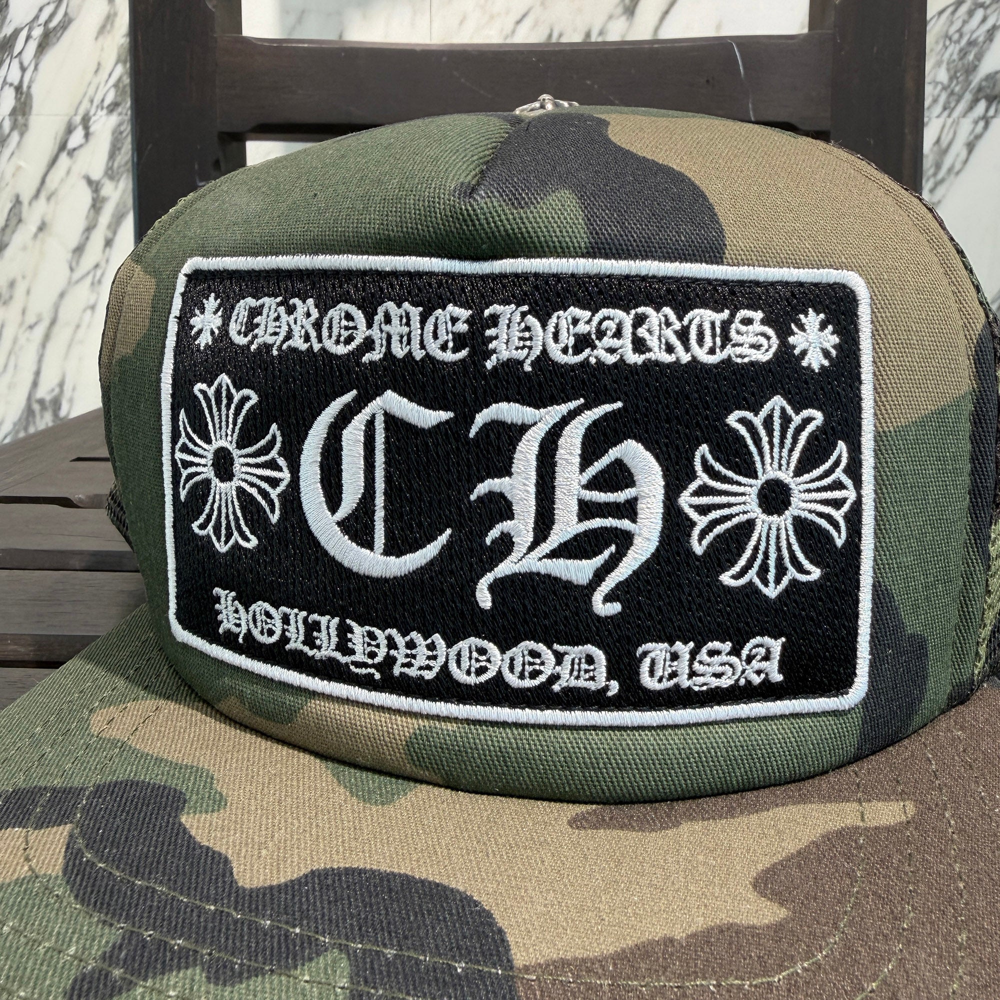 CHROME HEARTS Hollywood Limited Camo Mesh Trucker Cap Size ONE SIZE (51-61) クロムハーツ ハリウッド限定 カモメッシュ トラッカーキャップ サイズONE SIZE (51-61)