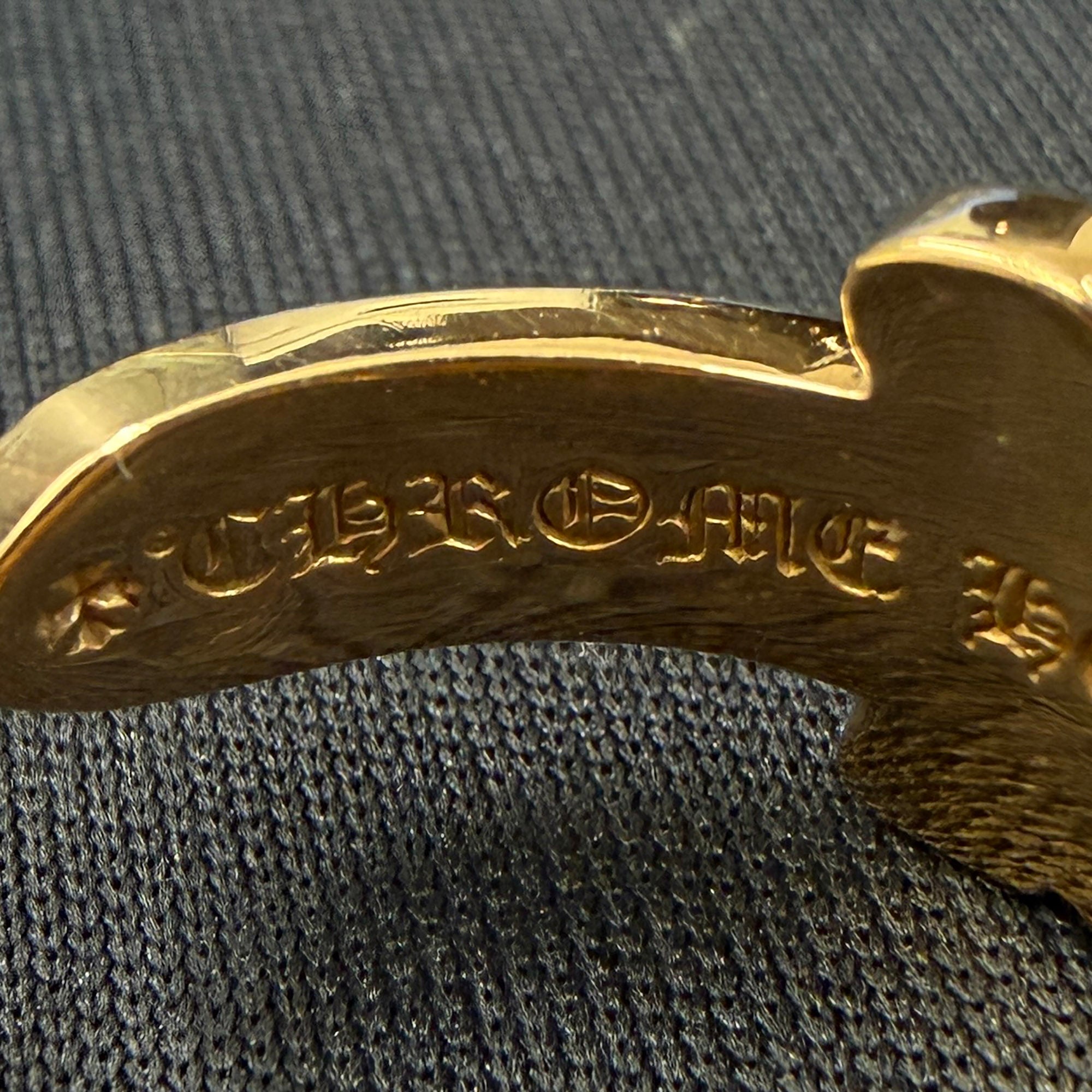 CHROME HEARTS 22K Open Double Dagger Ring Pave Diamond Size 約17号 クロムハーツ 22K オープンダブルダガーリング パヴェダイヤモンド サイズ約17号