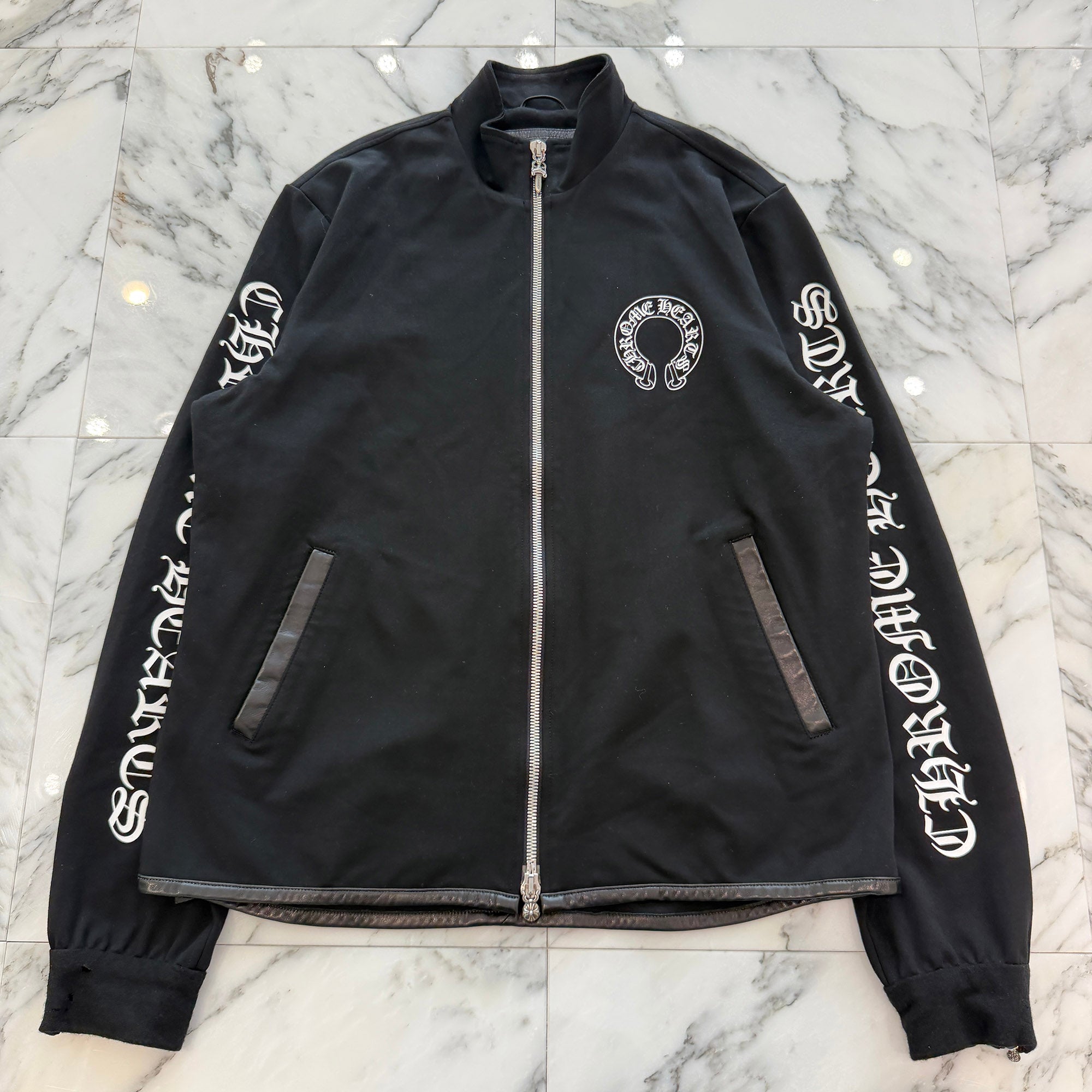 CHROME HEARTS Horseshoe Arm Logo Print Track Jacket Size L クロムハーツ ホースシュー トラック ジップアップ ジャケット サイズL