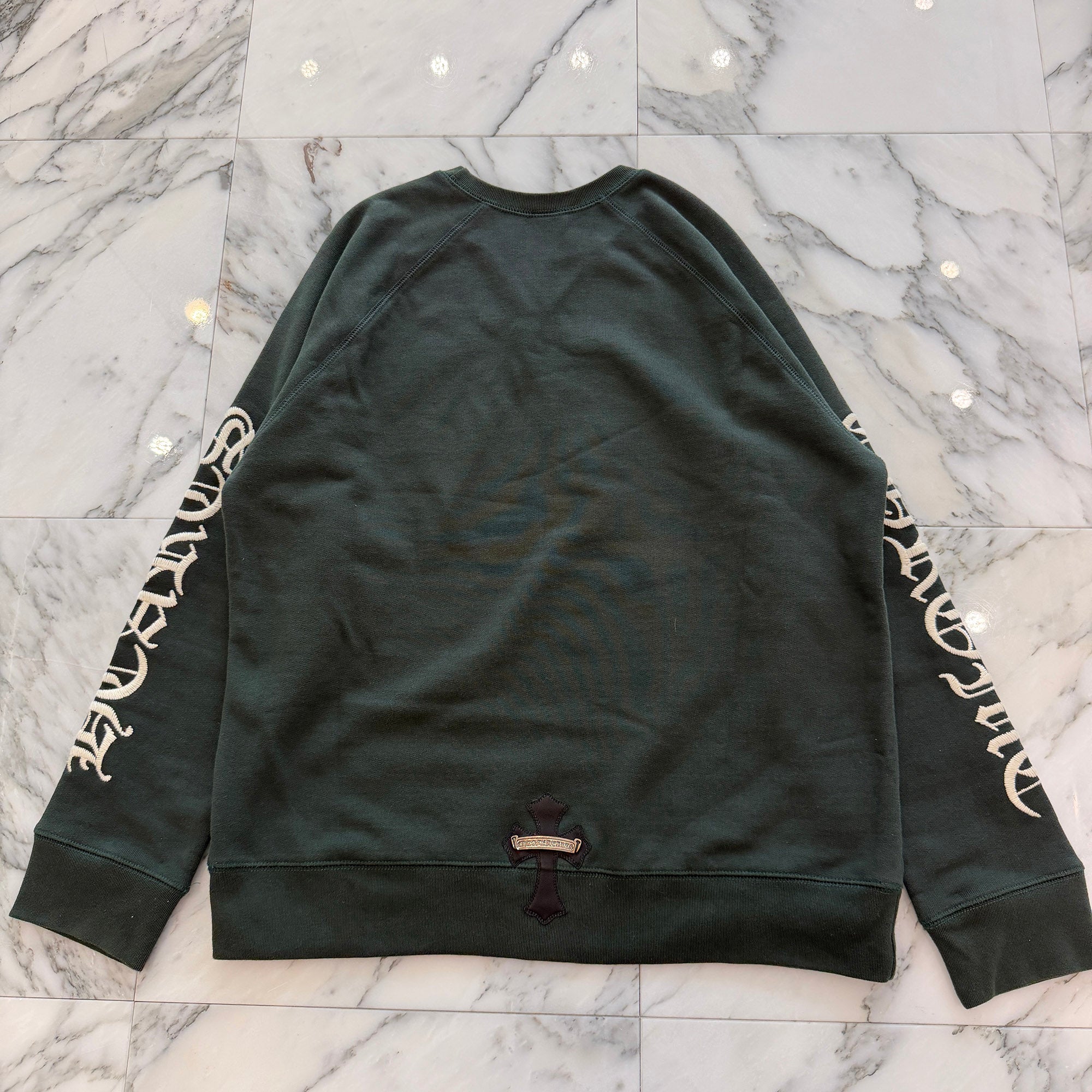CHROME HEARTS Y NOT Lucky Patch SLO RIDE Crew Neck Sweat Shirt Size L クロムハーツ ワイノット ラッキーパッチ スローライド クルーネック スウェットシャツ サイズL