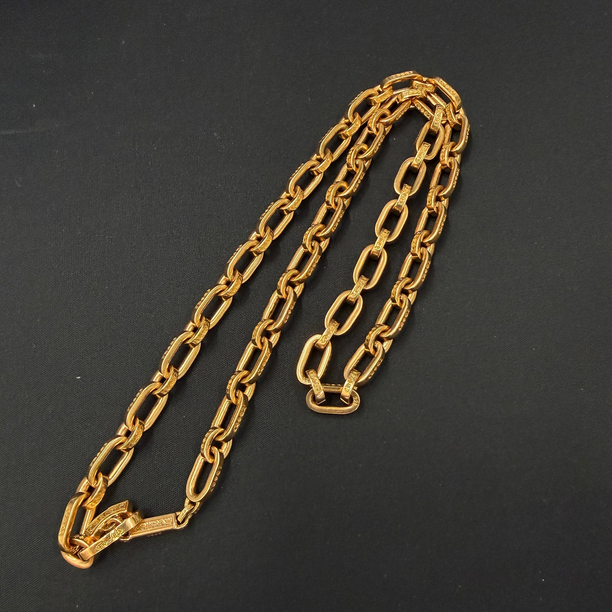 CHROME HEARTS 22K Paper E Chain Size 24 Inch クロムハーツ 22K ペーパー E チェーン サイズ24インチ