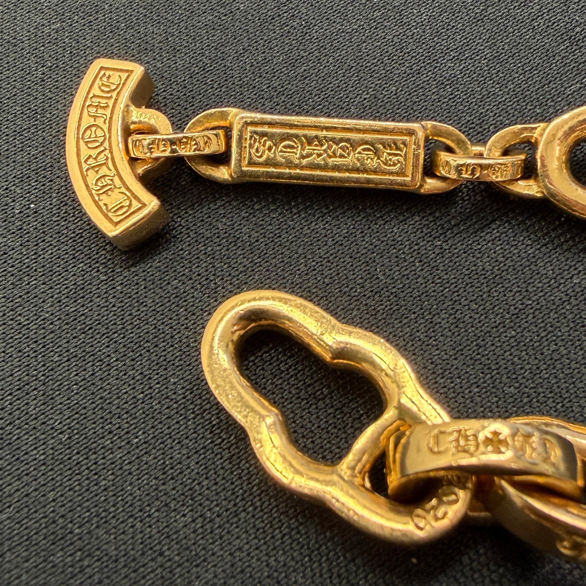 CHROME HEARTS 22K Paper E Chain Size 24 Inch クロムハーツ 22K ペーパー E チェーン サイズ24インチ