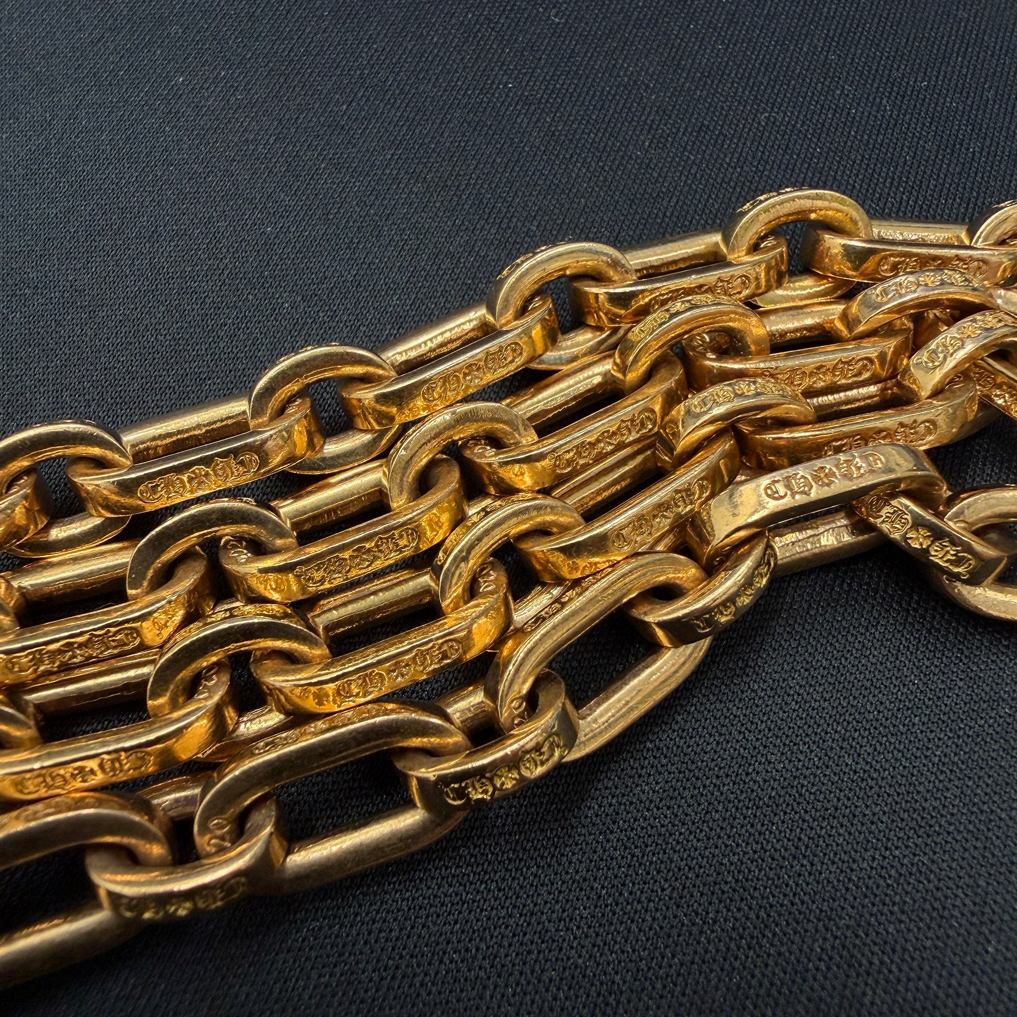 CHROME HEARTS 22K Paper E Chain Size 24 Inch クロムハーツ 22K ペーパー E チェーン サイズ24インチ