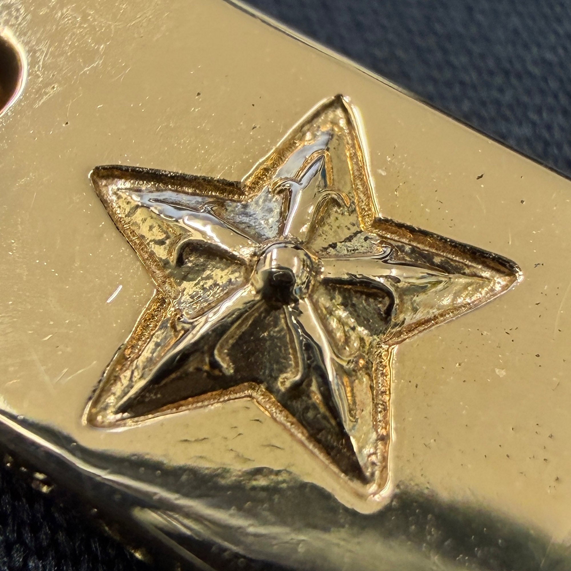 CHROME HEARTS 22K TINY STAR Dock Tag Pendant Charm クロムハーツ 22K タイニー スター ドッグタグ ペンダントチャーム