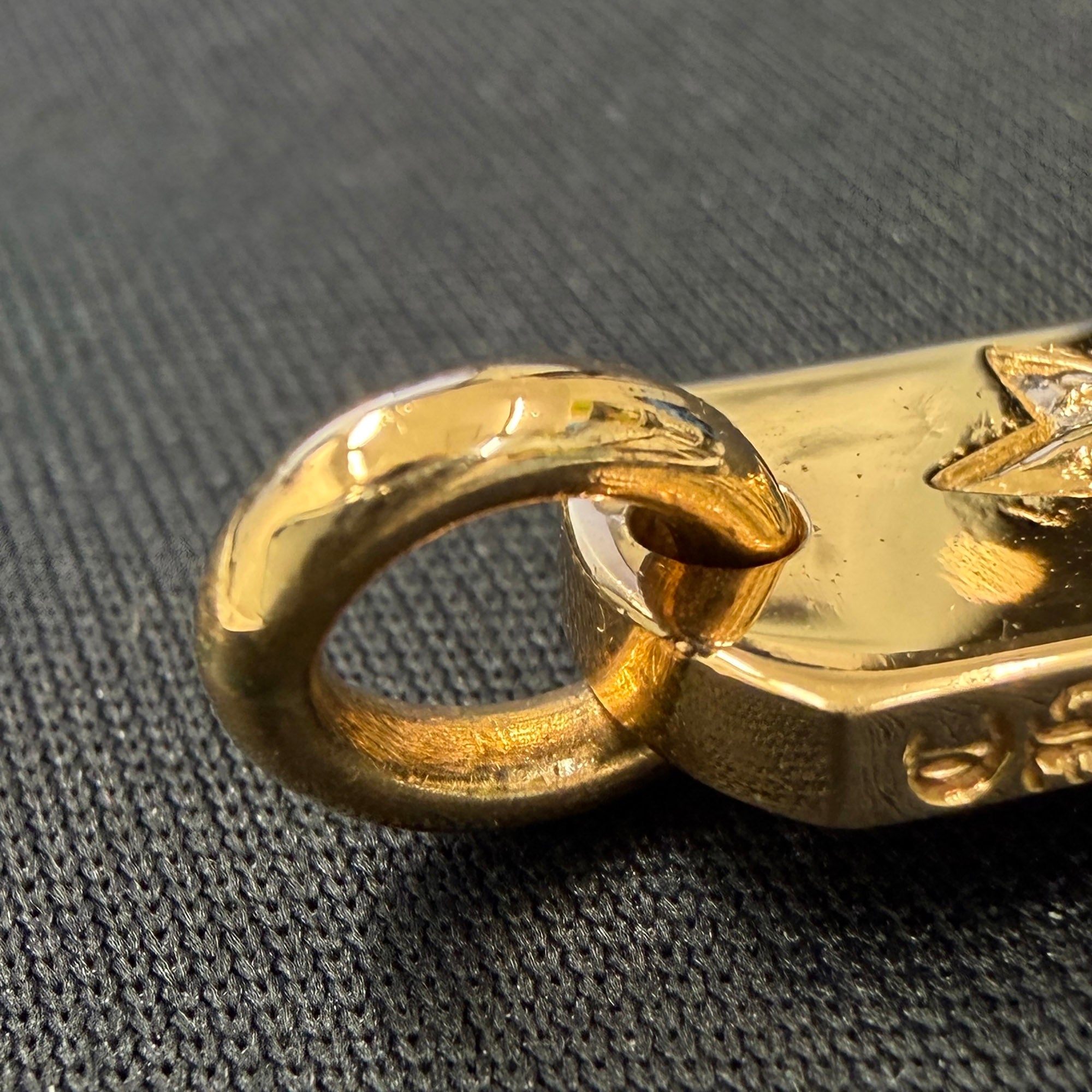 CHROME HEARTS 22K TINY STAR Dock Tag Pendant Charm クロムハーツ 22K タイニー スター ドッグタグ ペンダントチャーム