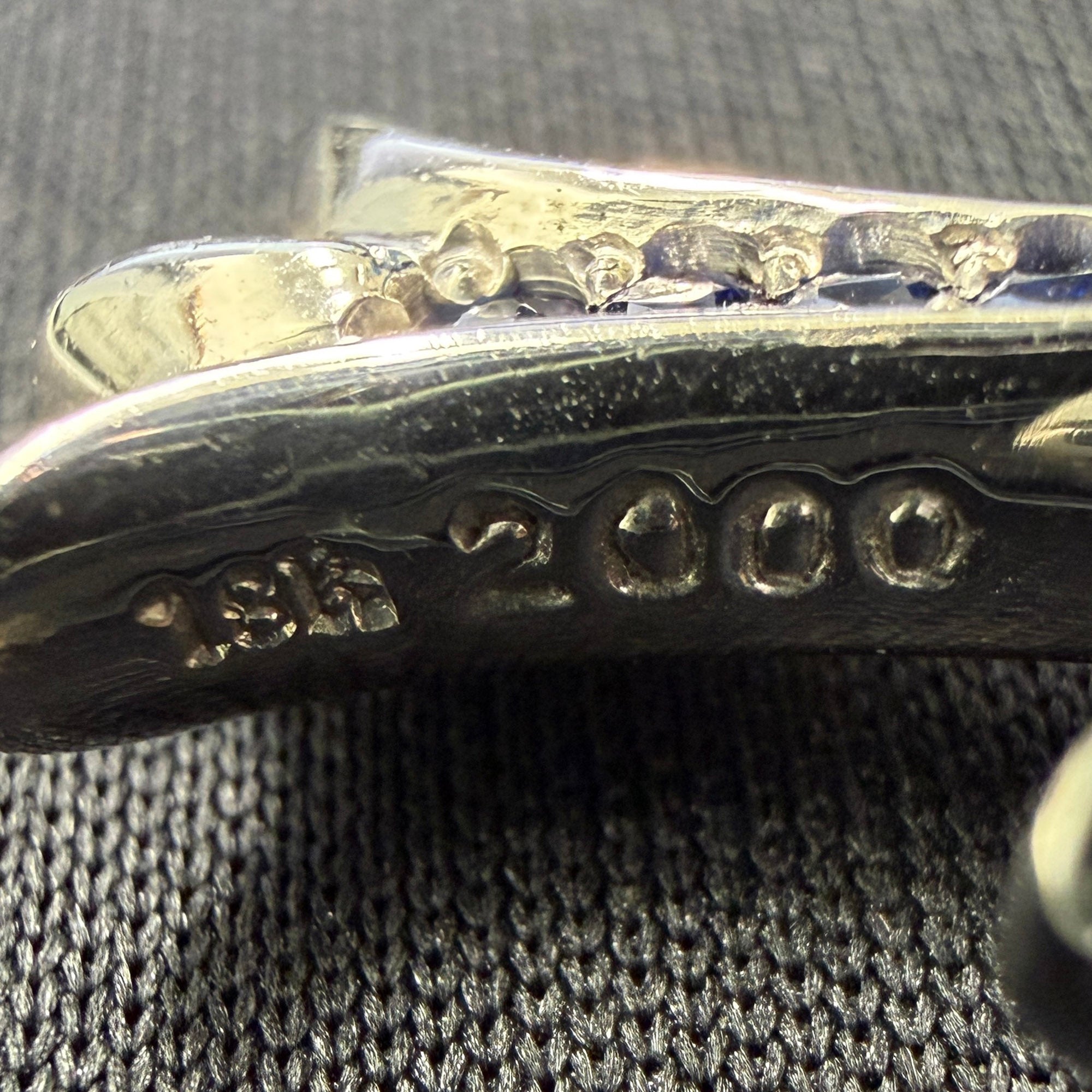 CHROME HEARTS 18K WG Tiny Fat Cross Pave Blue Sapphire Pendant Top クロムハーツ 18K ホワイトゴールド クロムハーツ タイニーファットクロス パヴェブルーサファイア ペンダントトップ