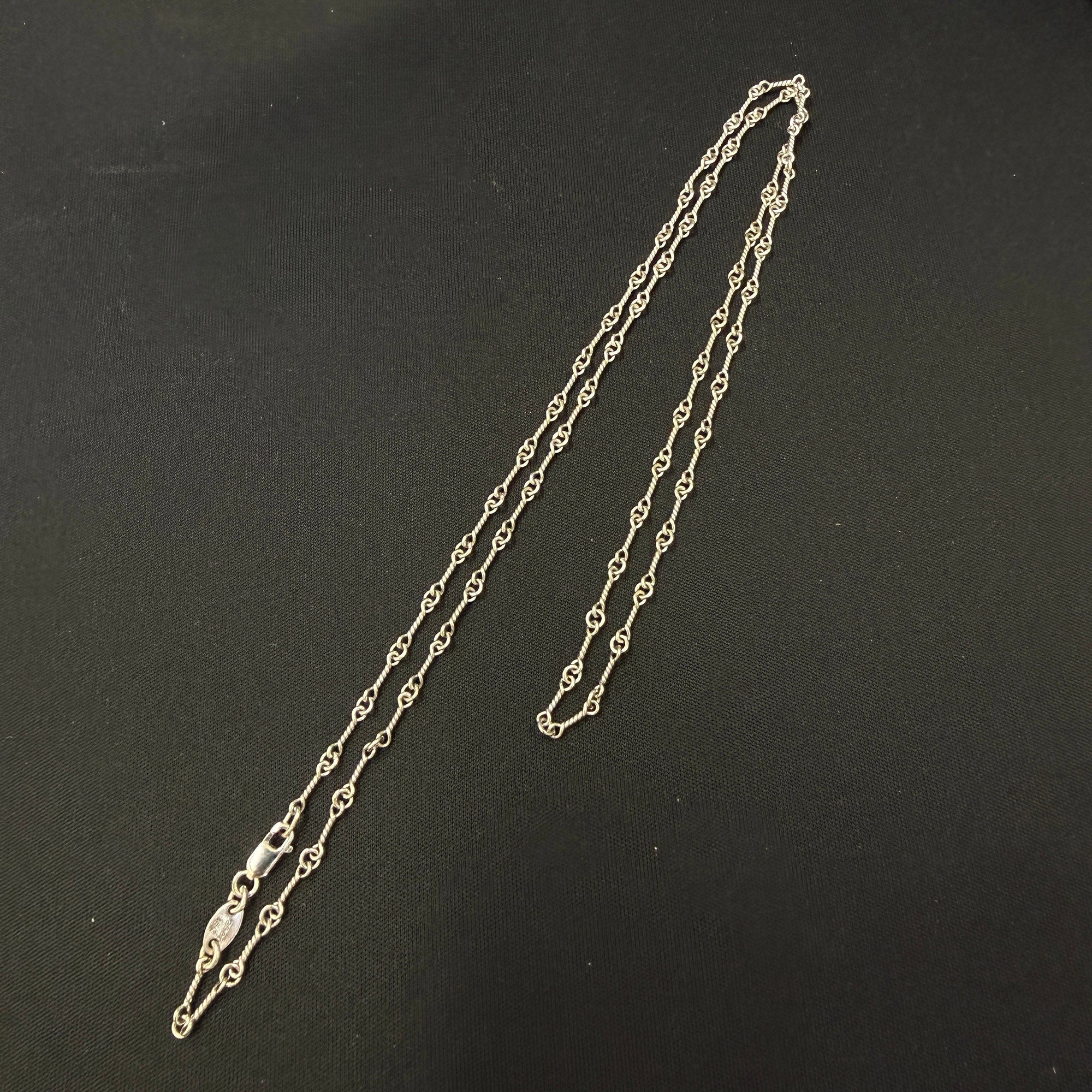 CHROME HEARTS 18K WG Twist Chain Necklace Size 24 Inch クロムハーツ 18K WG ツイストチェーン ネックレス サイズ24インチ