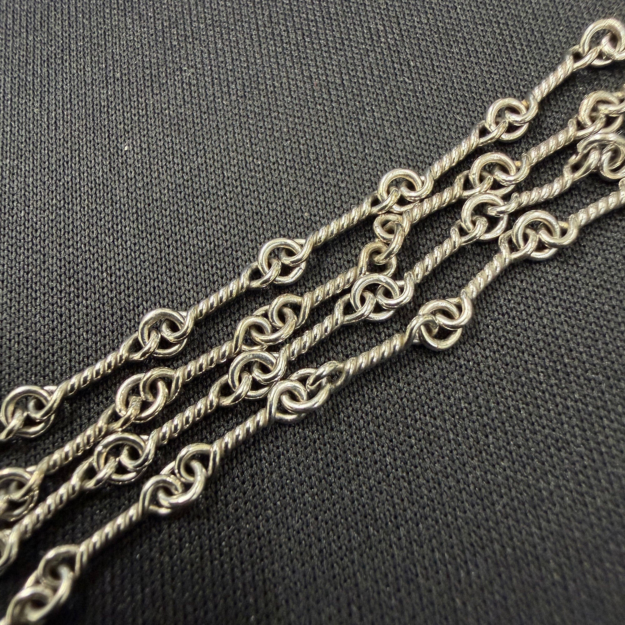 CHROME HEARTS 18K WG Twist Chain Necklace Size 24 Inch クロムハーツ 18K WG ツイストチェーン ネックレス サイズ24インチ