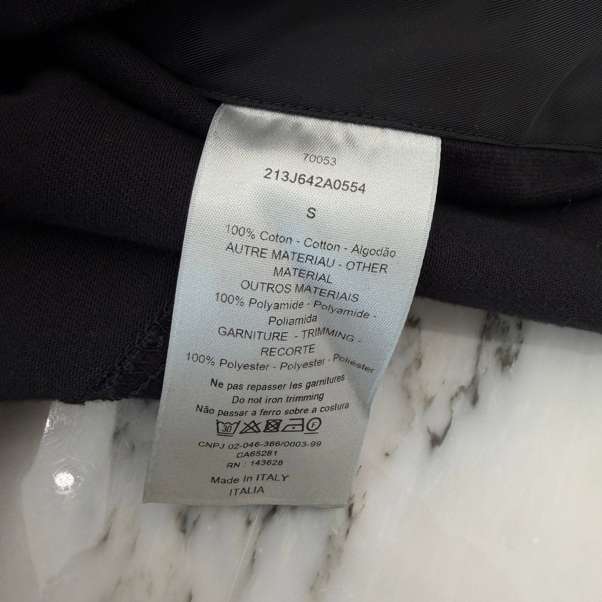 DIOR × sacai 2021AW Panelled Sweatshirt Long Sleeve Tee 213J642A0554 Size S ディオール × サカイ ドッキングスウェット ロングスリーブTシャツ サイズS