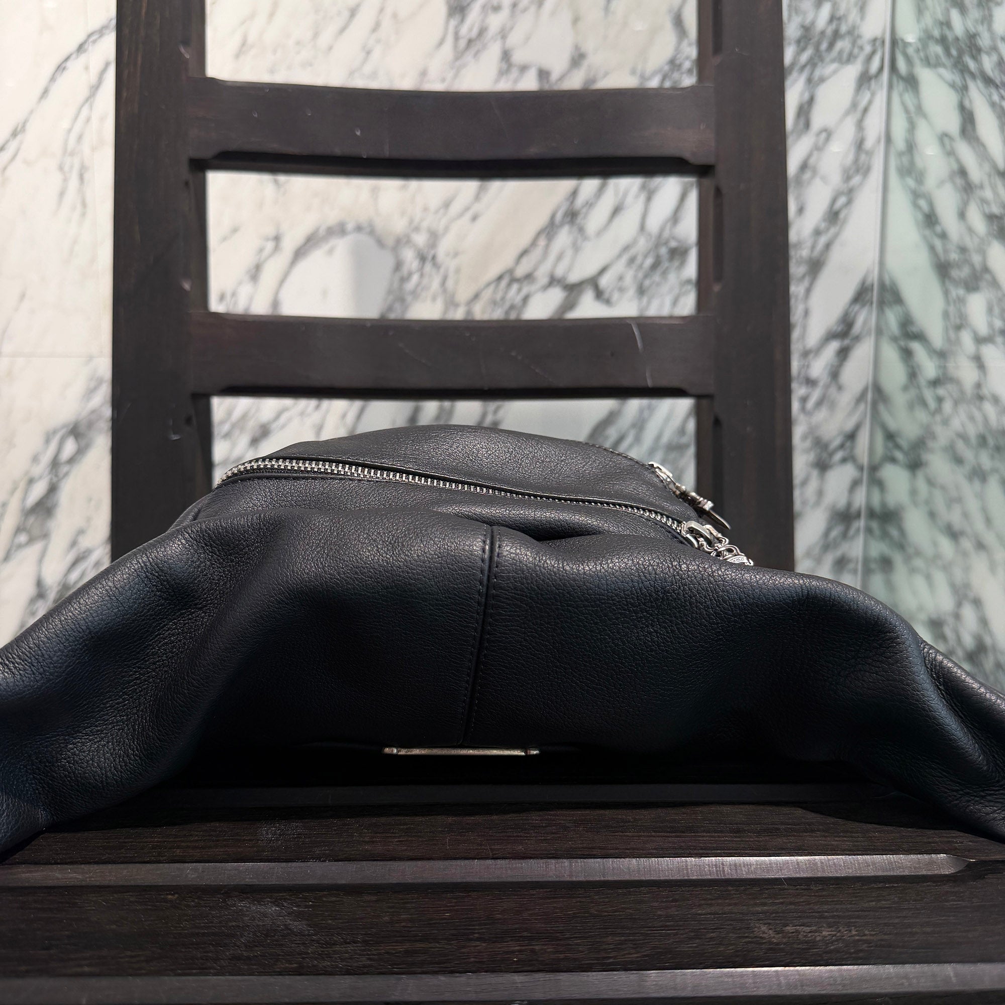 CHROME HEARTS SNAT PACK Leather Shoulder Bag クロムハーツ スナットパック レザー ショルダーバッグ