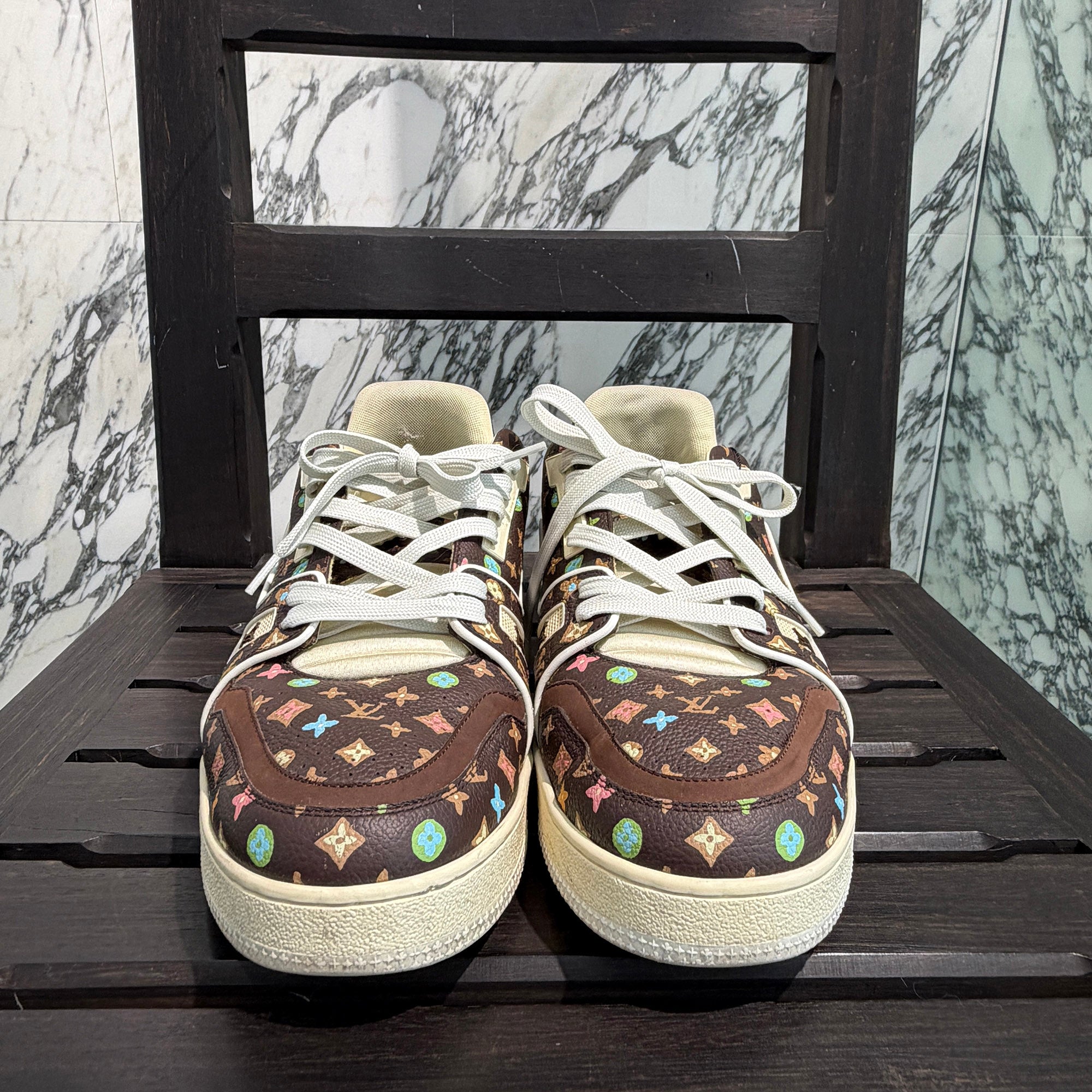LOUIS VUITTON × Tyler The Creator 2024SS Monogram LV Trainer Sneakers "Moca" 1ACXB1 Size 8 1/2 (約27.0cm) ルイ・ヴィトン × タイラー ザ クリエイター モノグラム LVトレーナー スニーカー "モカ" 8 1/2 (約27.0cm)