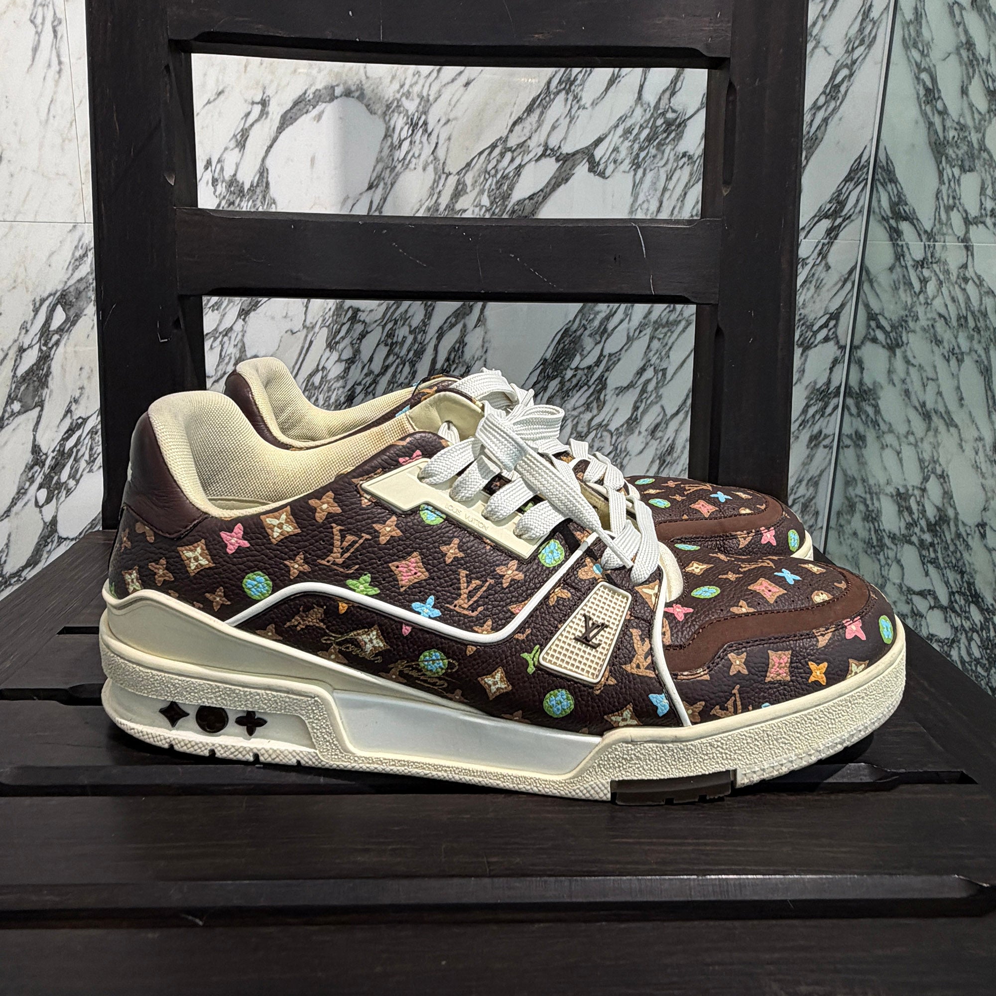 LOUIS VUITTON × Tyler The Creator 2024SS Monogram LV Trainer Sneakers "Moca" 1ACXB1 Size 8 1/2 (約27.0cm) ルイ・ヴィトン × タイラー ザ クリエイター モノグラム LVトレーナー スニーカー "モカ" 8 1/2 (約27.0cm)