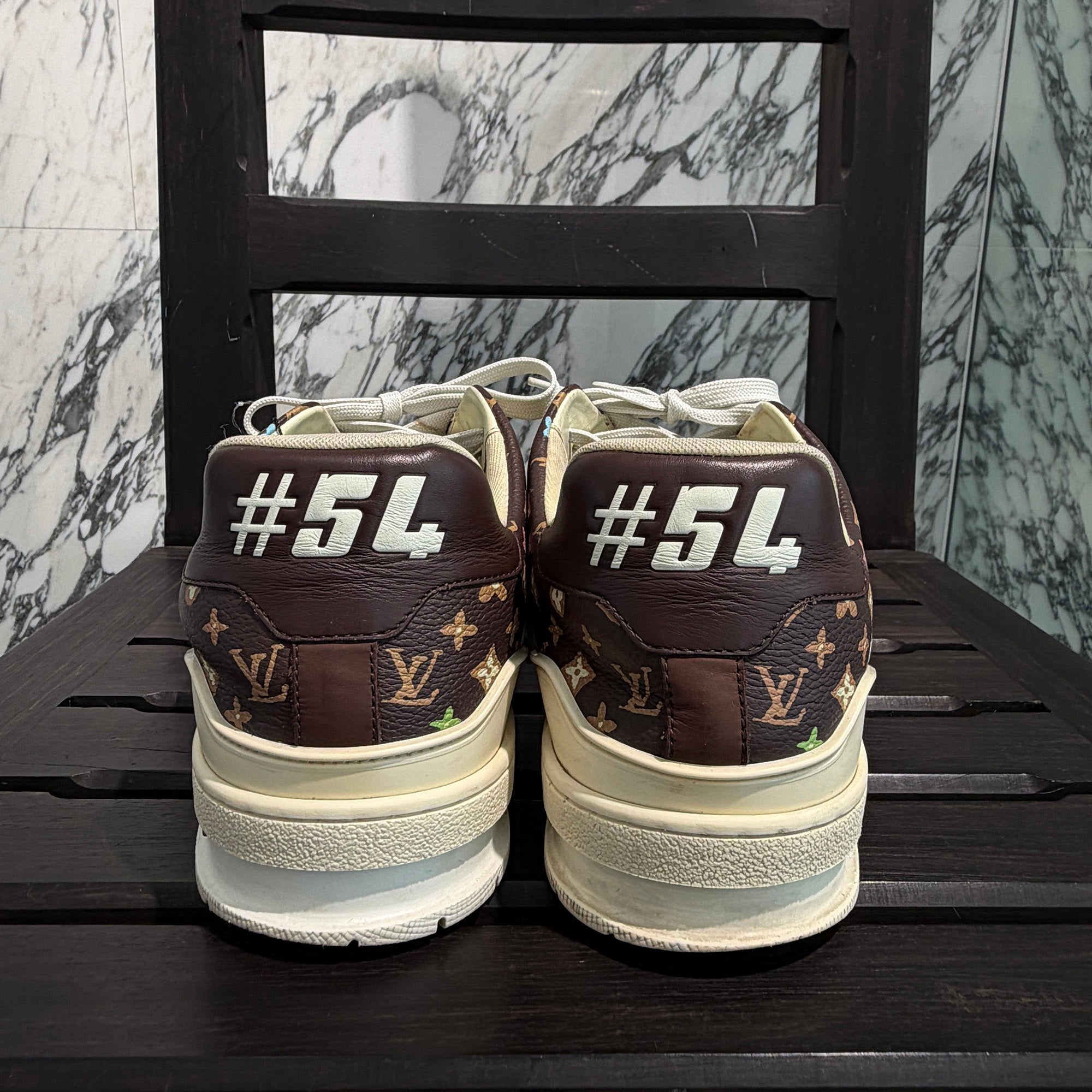 LOUIS VUITTON × Tyler The Creator 2024SS Monogram LV Trainer Sneakers "Moca" 1ACXB1 Size 8 1/2 (約27.0cm) ルイ・ヴィトン × タイラー ザ クリエイター モノグラム LVトレーナー スニーカー "モカ" 8 1/2 (約27.0cm)