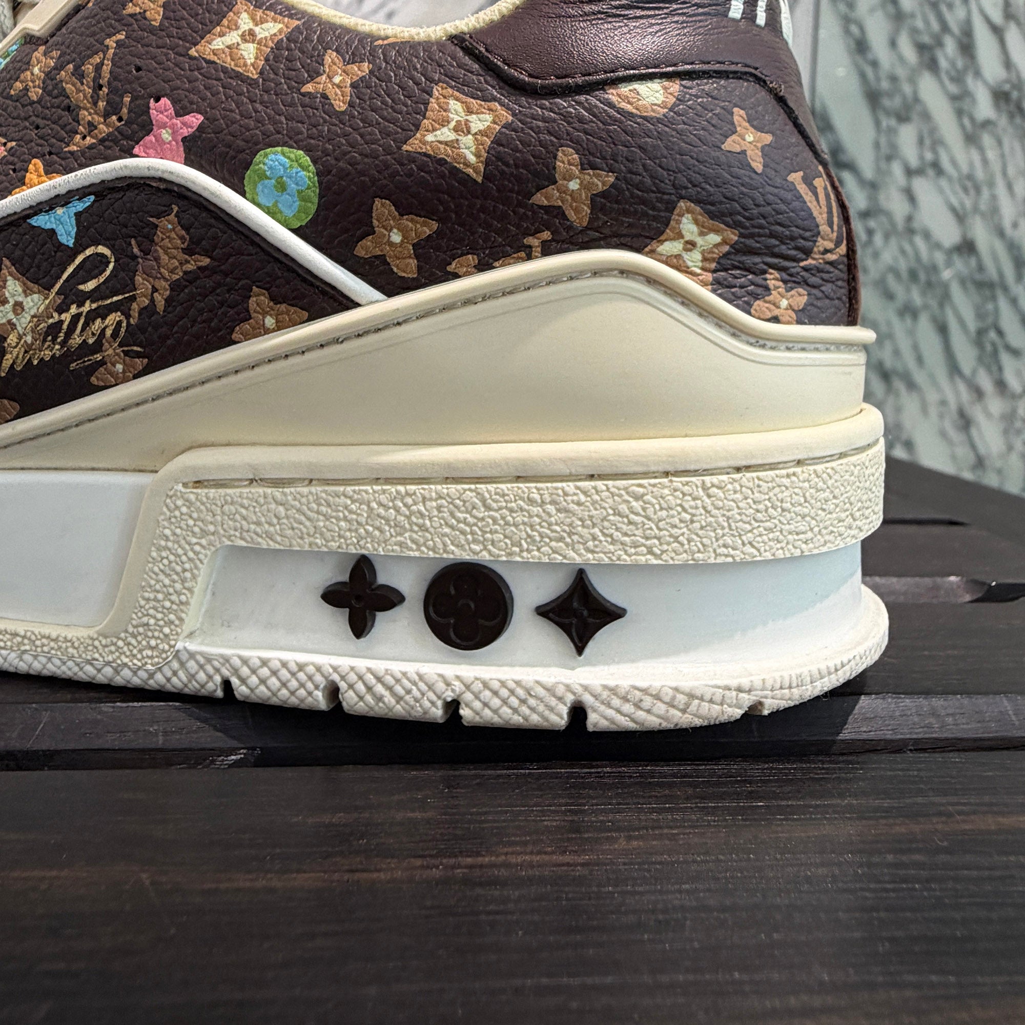 LOUIS VUITTON × Tyler The Creator 2024SS Monogram LV Trainer Sneakers "Moca" 1ACXB1 Size 8 1/2 (約27.0cm) ルイ・ヴィトン × タイラー ザ クリエイター モノグラム LVトレーナー スニーカー "モカ" 8 1/2 (約27.0cm)