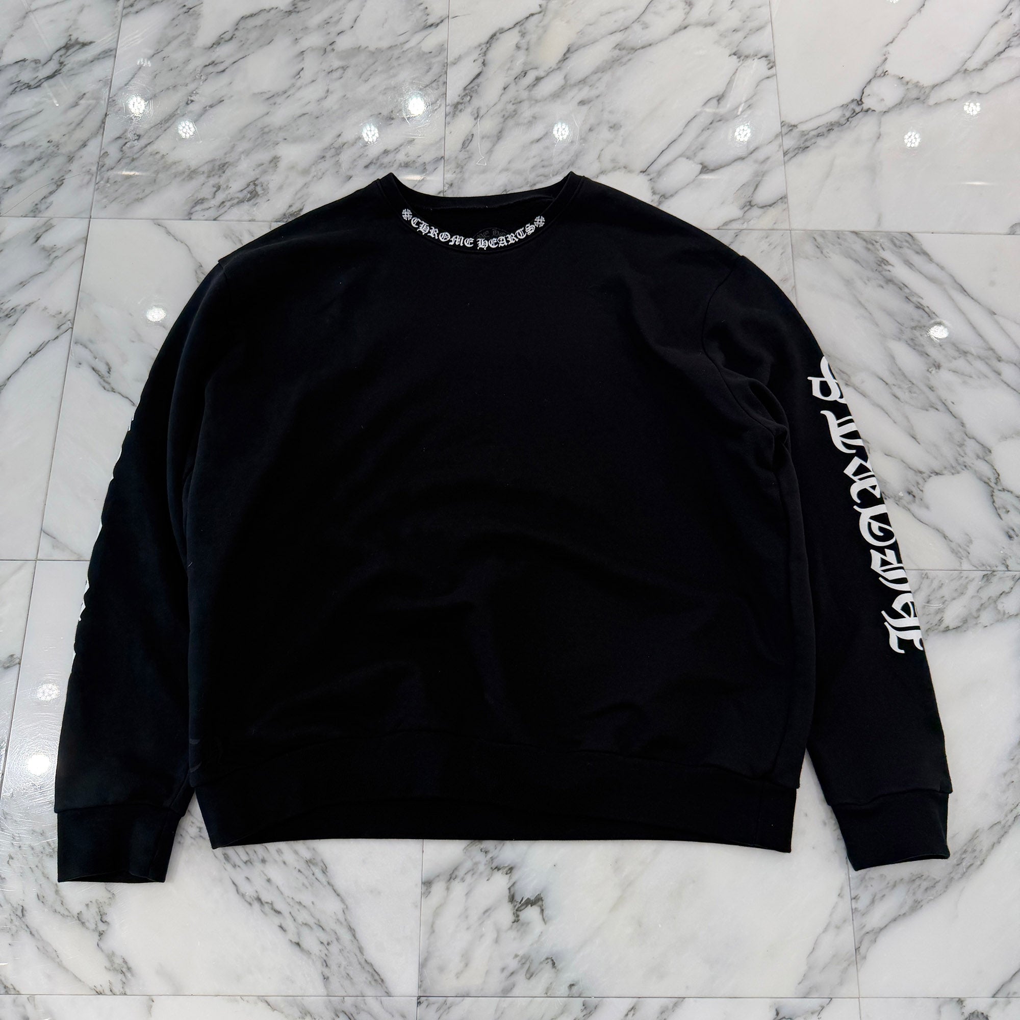 CHROME HEARTS Neck Logo Crewneck Sweatshirt Size L クロムハーツ ネックロゴクルーネックスウェットシャツ サイズL