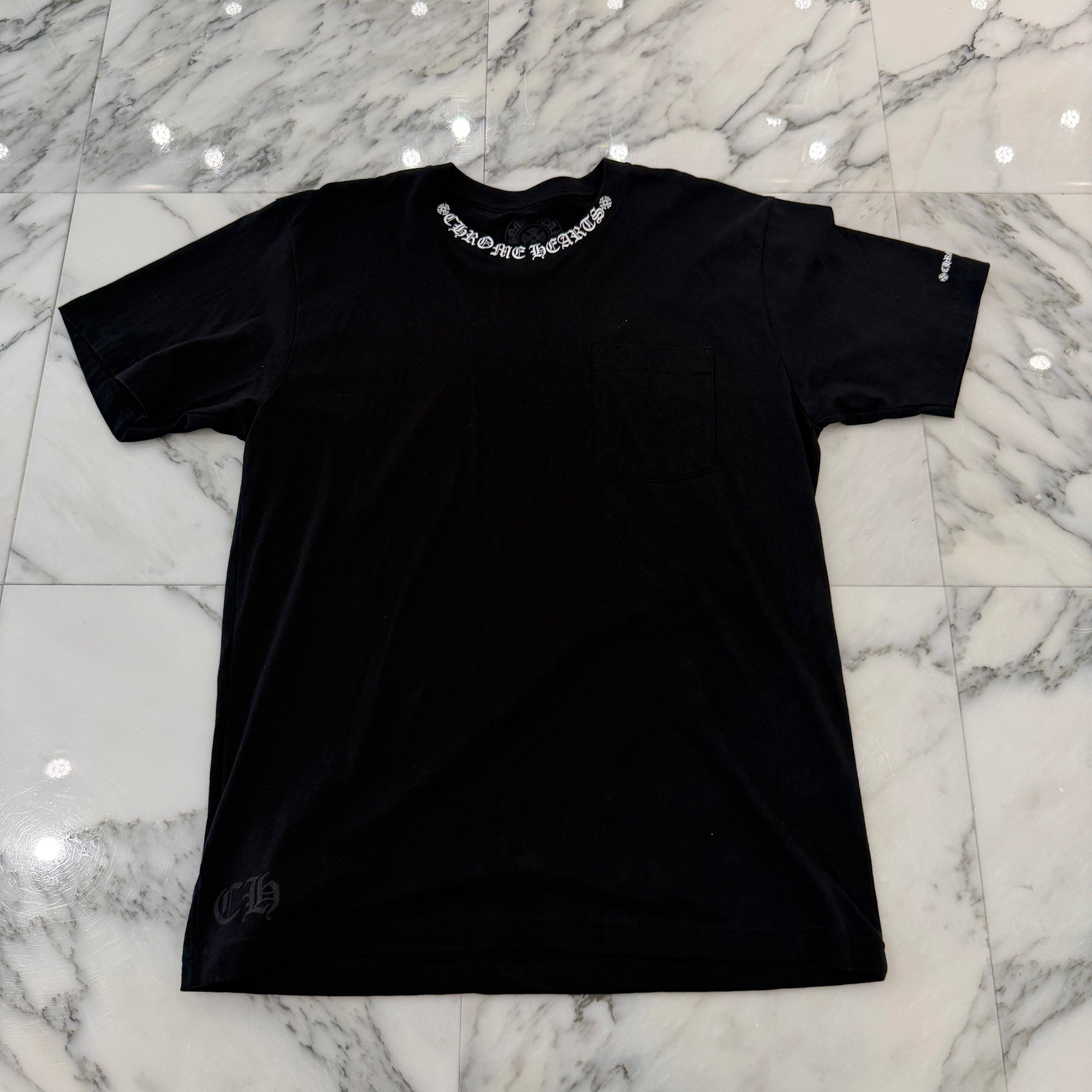 CHROME HEARTS Neck Logo Tee Size L クロムハーツ ネックロゴTシャツ サイズL