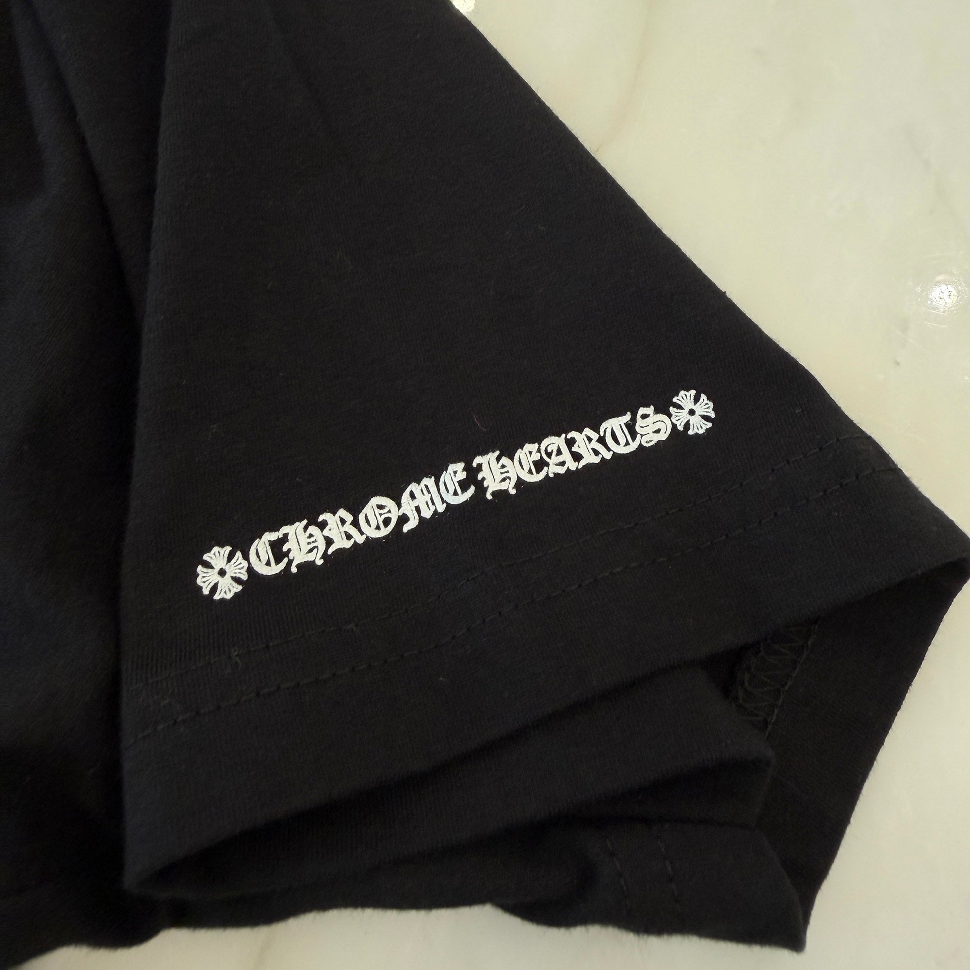 CHROME HEARTS Neck Logo Tee Size L クロムハーツ ネックロゴTシャツ サイズL