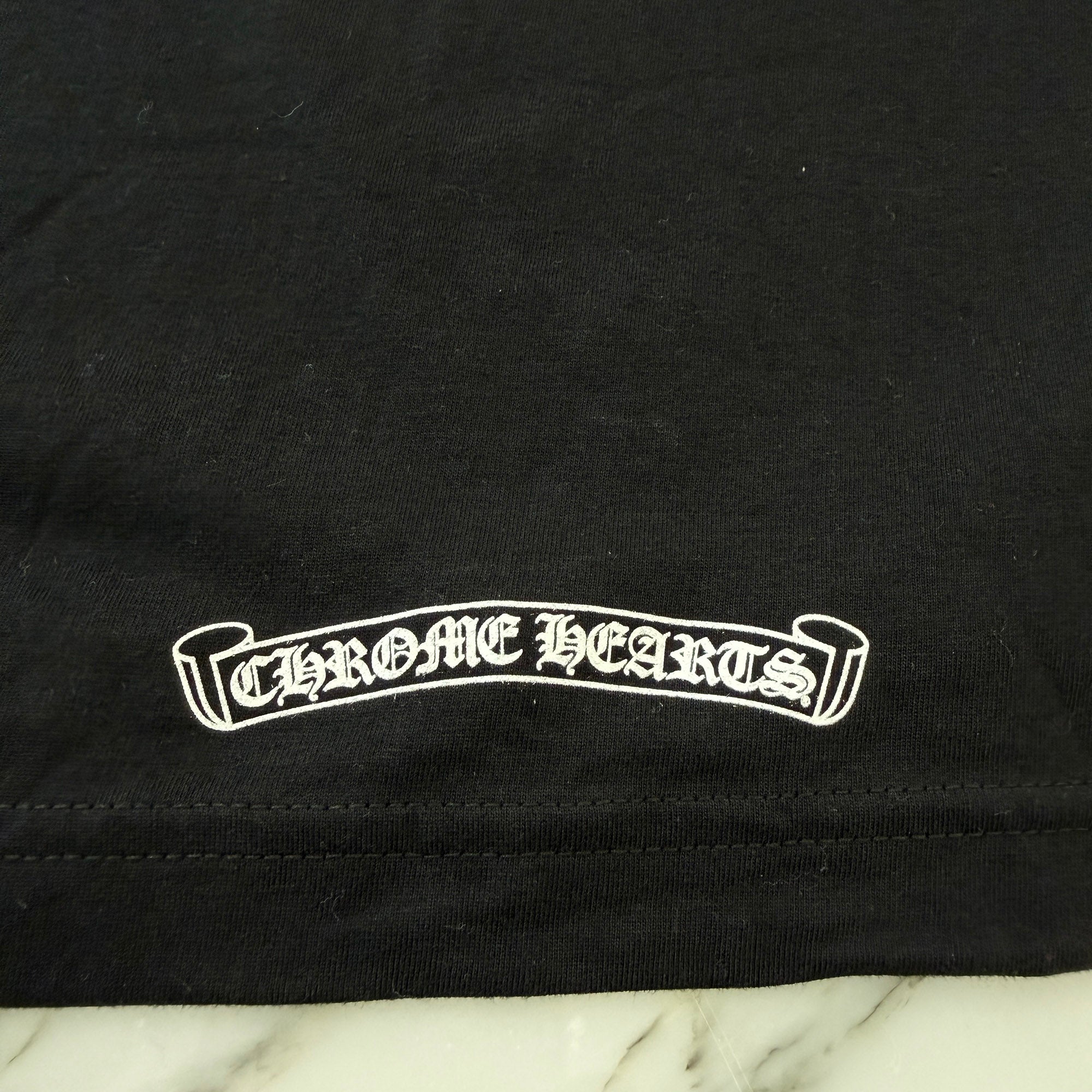 CHROME HEARTS Neck Logo Tee Size L クロムハーツ ネックロゴTシャツ サイズL