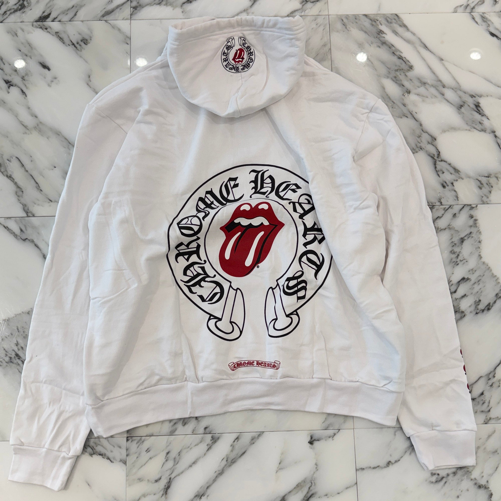 CHROME HEARTS × The Rolling Stones Online Limited Lip & Tongue Pullover Hoodie Size L クロムハーツ × ローリングストーンズ オンライン限定 リップ&タン プルオーバーフーディー サイズL