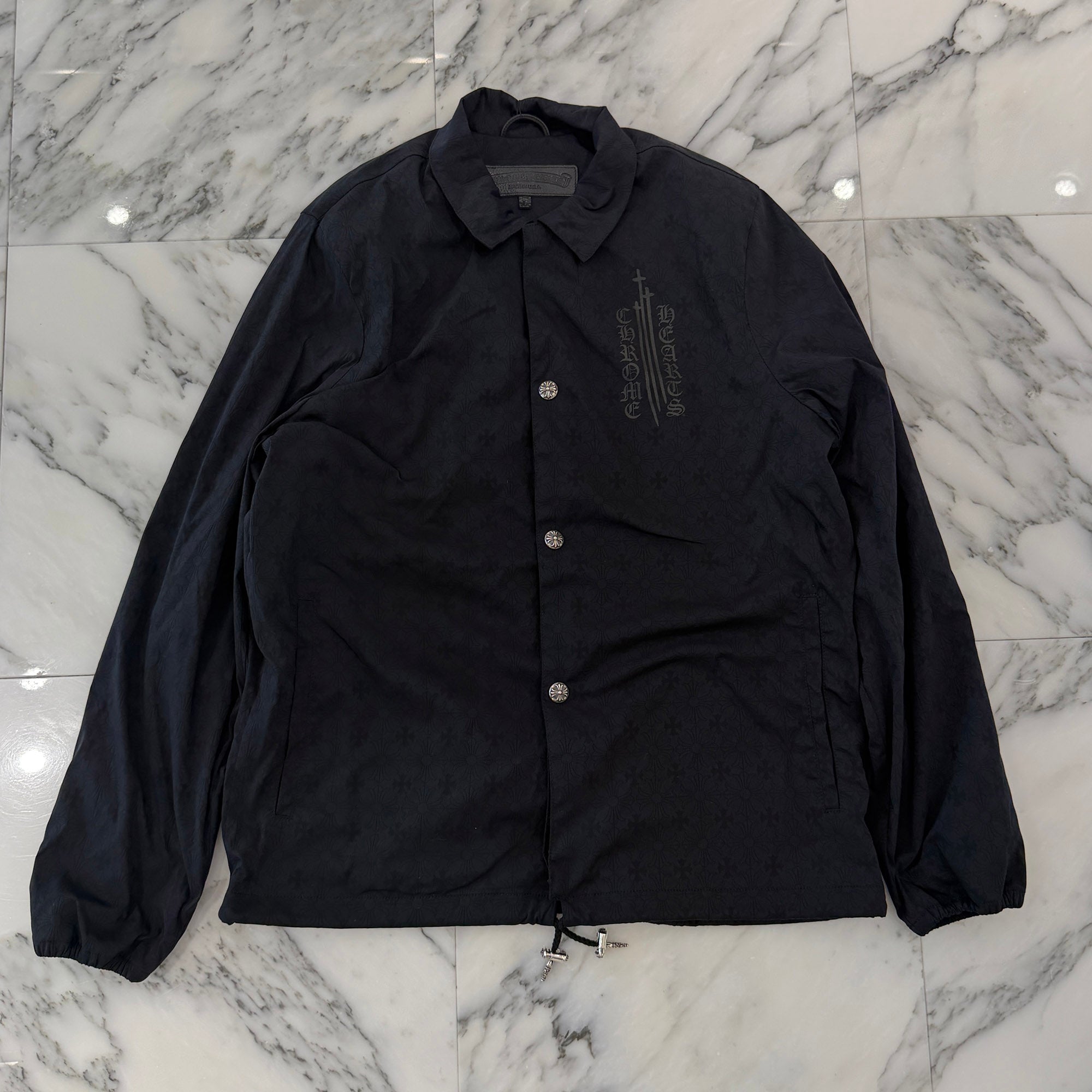 CHROME HEARTS Made In Hollywood CH Plus Eye Chart Coach Jacket Size L クロムハーツ メイドインハリウッド CHプラス アイチャート コーチジャケット サイズL