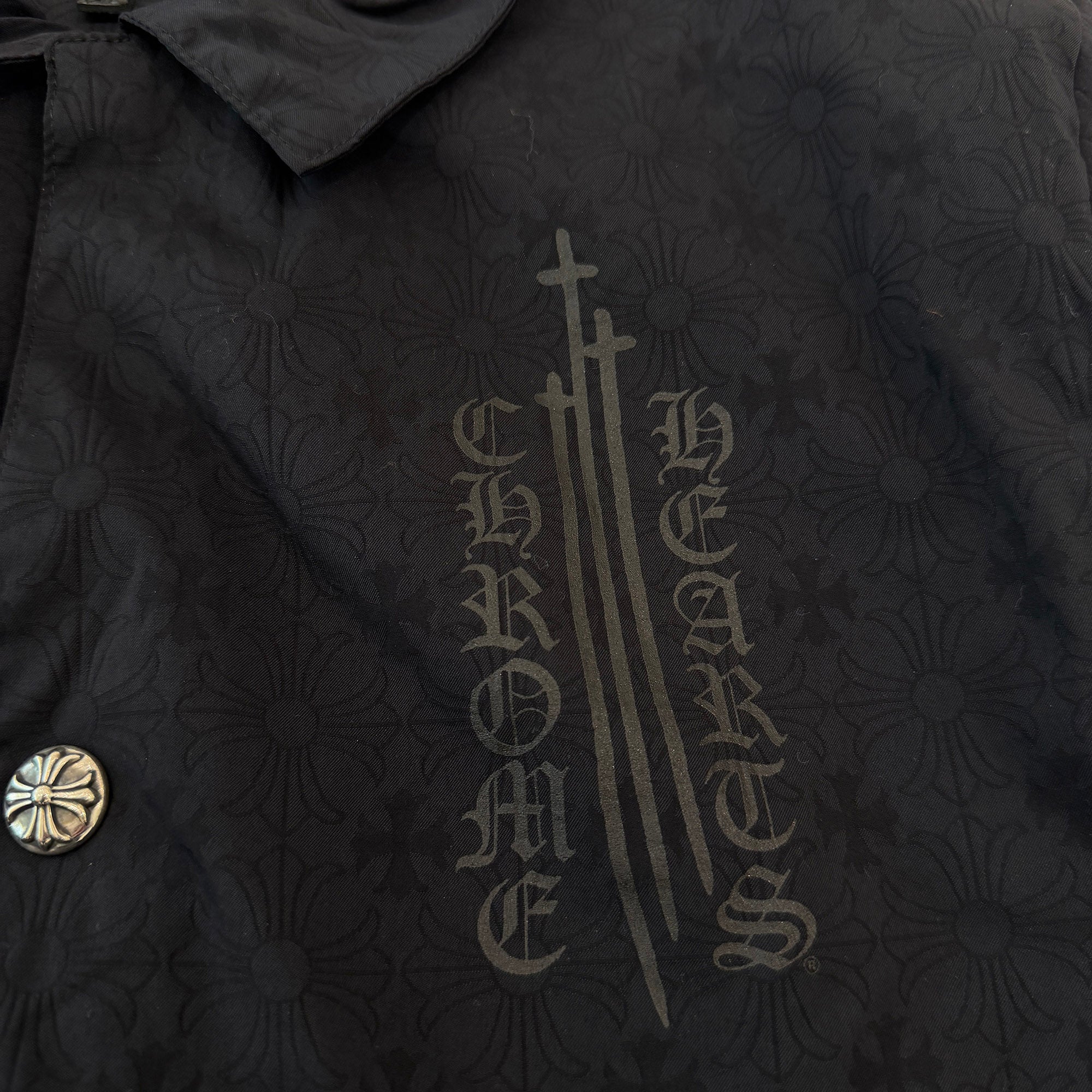 CHROME HEARTS Made In Hollywood CH Plus Eye Chart Coach Jacket Size L クロムハーツ メイドインハリウッド CHプラス アイチャート コーチジャケット サイズL