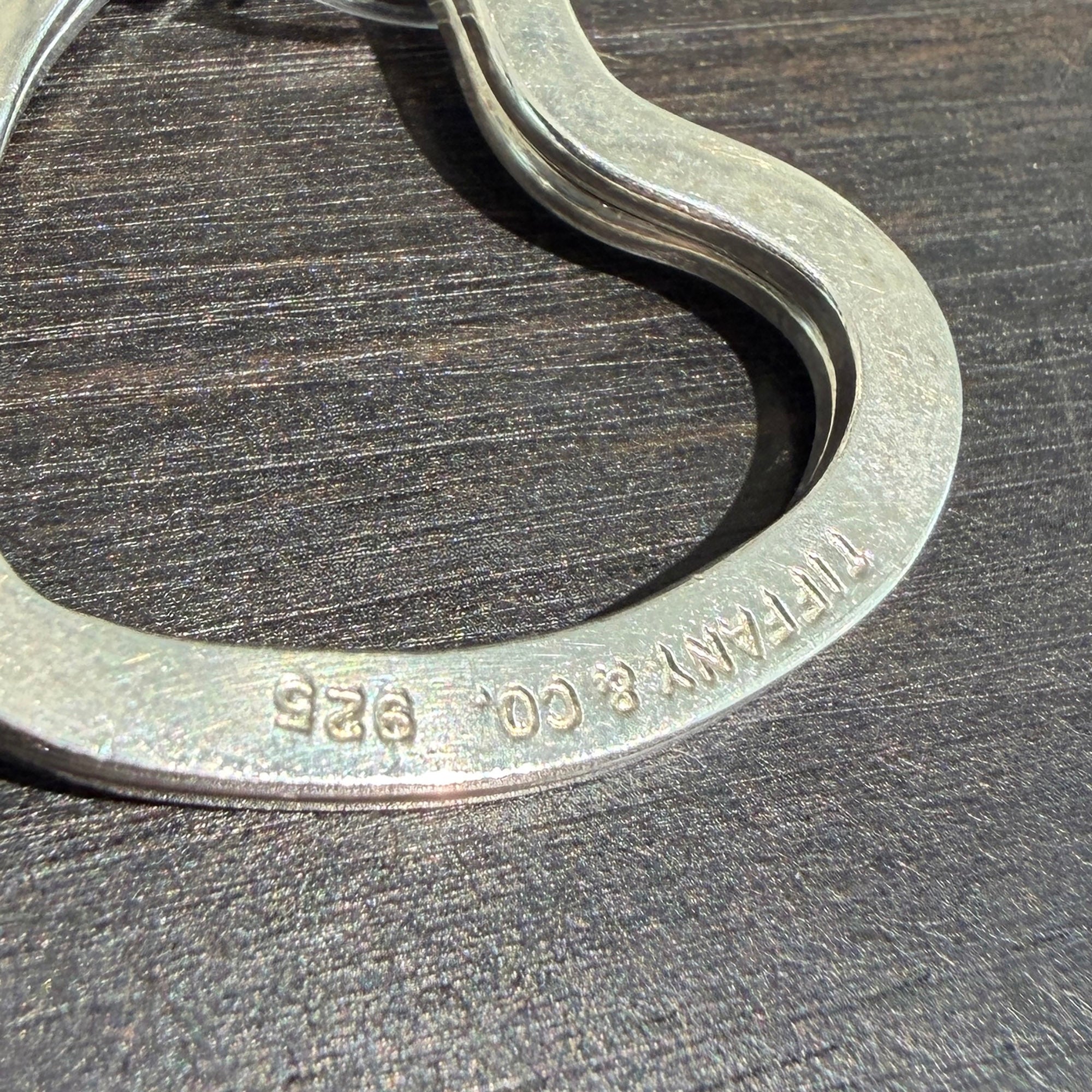 Tiffany Co. Full Heart Stripe Key Ring ティファニー フルハート ストライプ キーリング