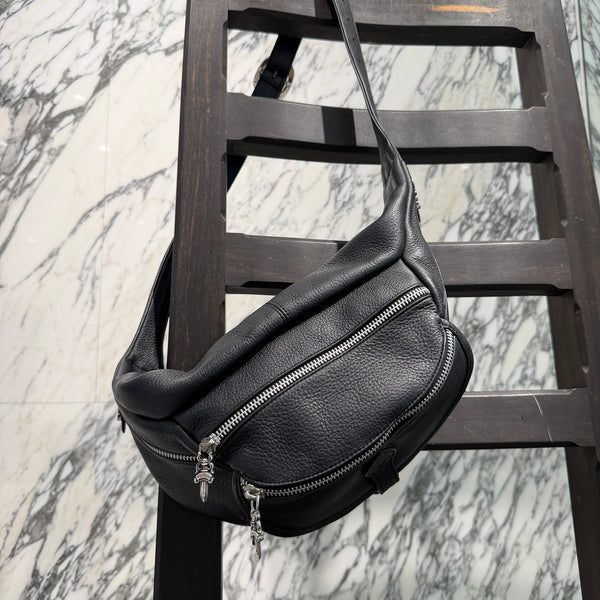 CHROME HEARTS SNAT PACK Leather Shoulder Bag クロムハーツ スナットパック レザー ショルダーバッグ