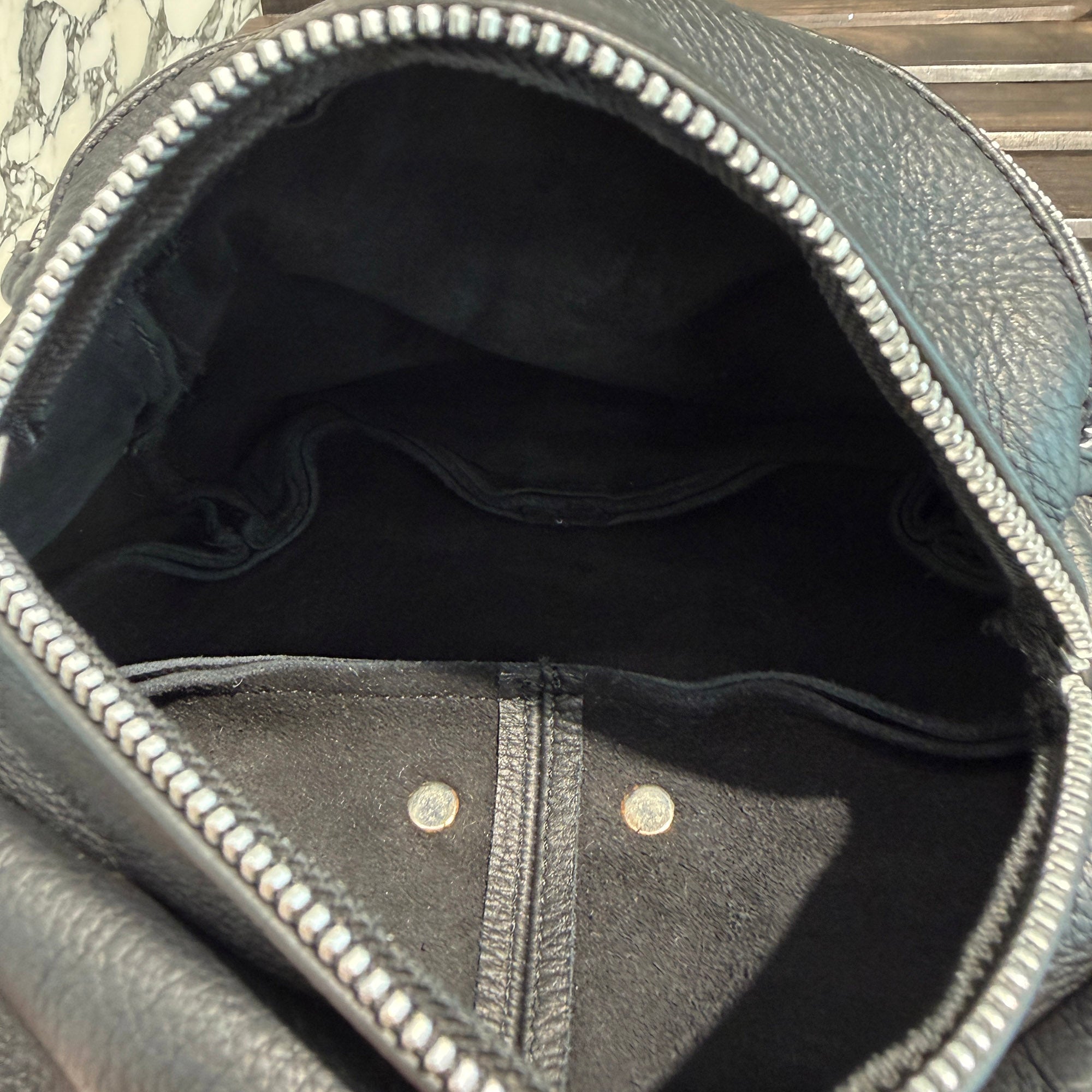 CHROME HEARTS SNAT PACK Leather Shoulder Bag クロムハーツ スナットパック レザー ショルダーバッグ