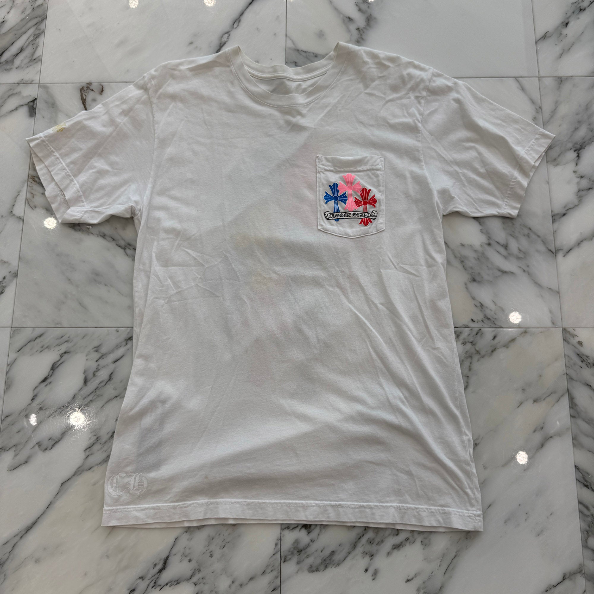 CHROME HEARTS 2021SS MLTCOL CEM CRS Tee Size L クロムハーツ マルチカラー セメタリークロス Tシャツ サイズL