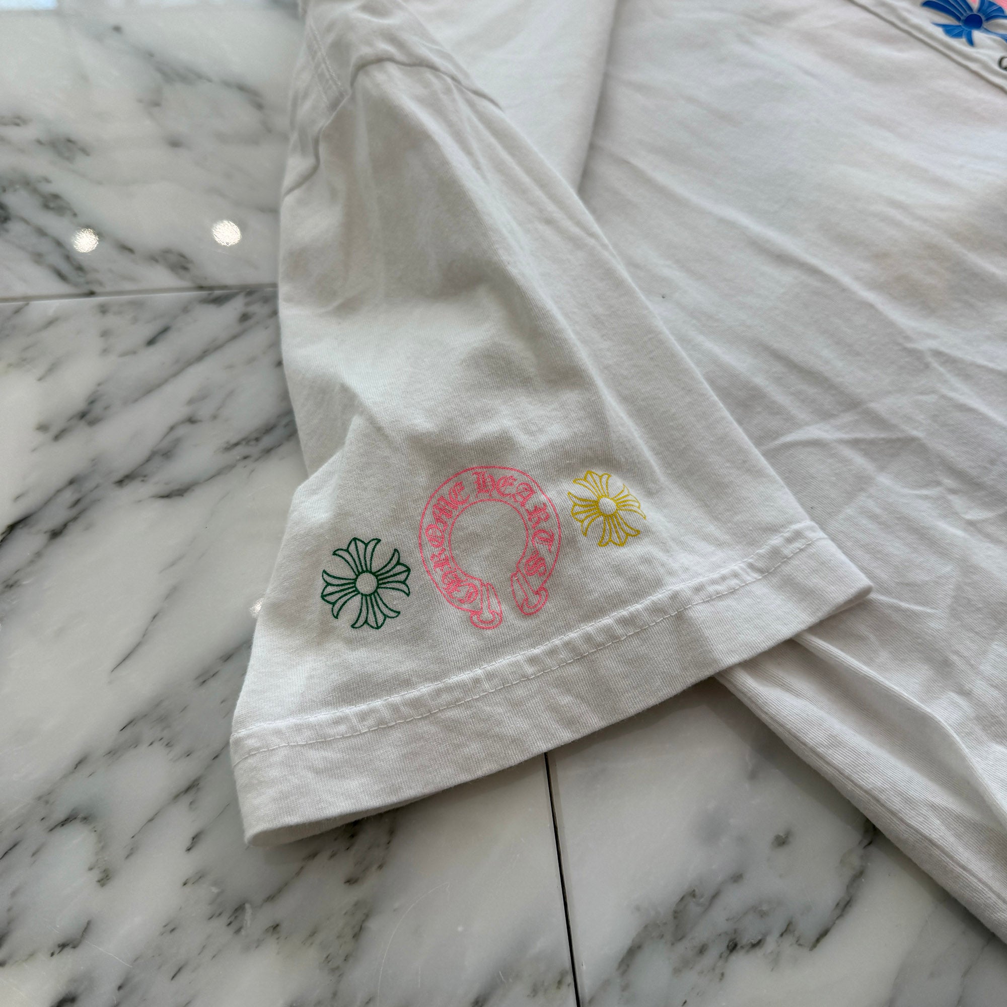 CHROME HEARTS 2021SS MLTCOL CEM CRS Tee Size L クロムハーツ マルチカラー セメタリークロス Tシャツ サイズL