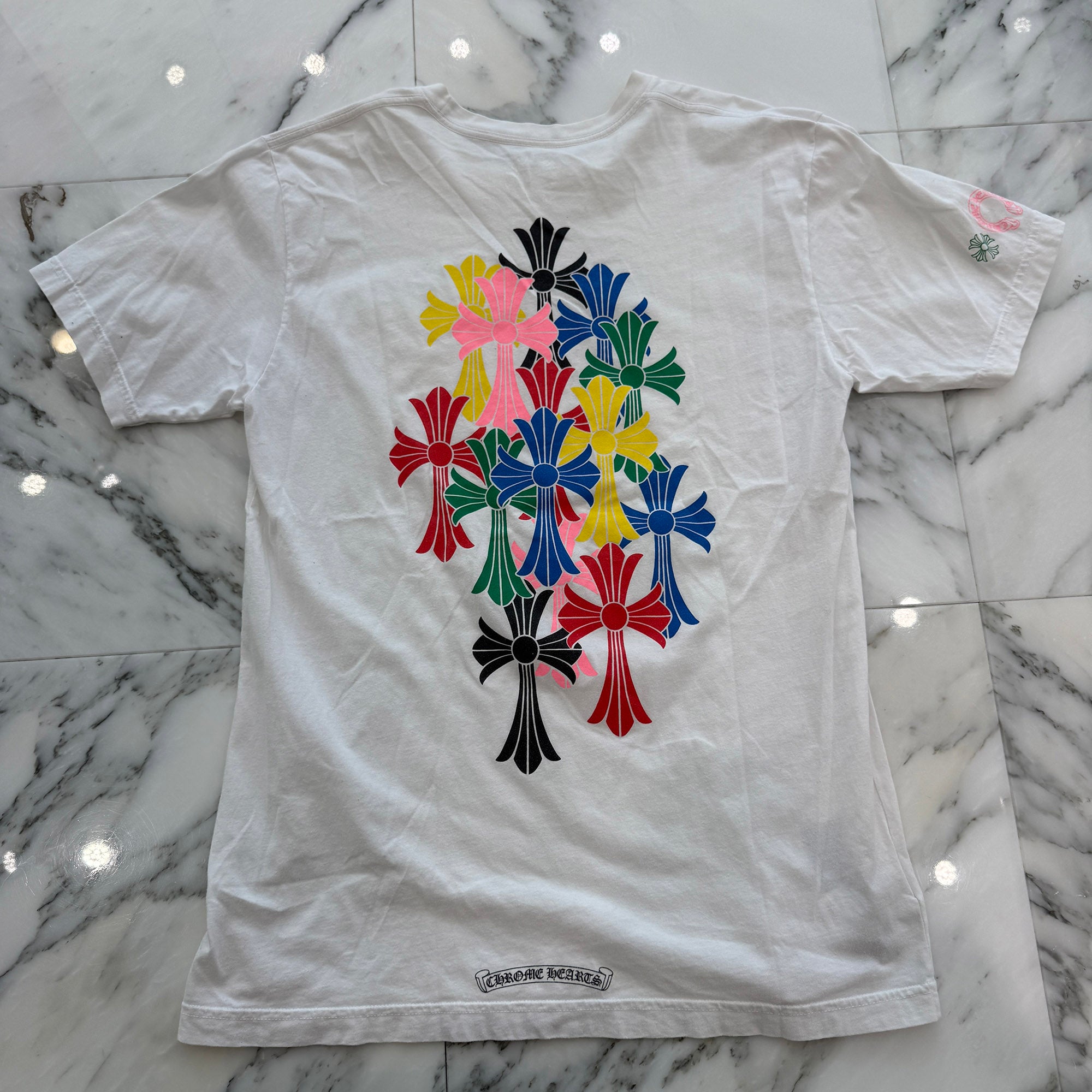 CHROME HEARTS 2021SS MLTCOL CEM CRS Tee Size L クロムハーツ マルチカラー セメタリークロス Tシャツ サイズL